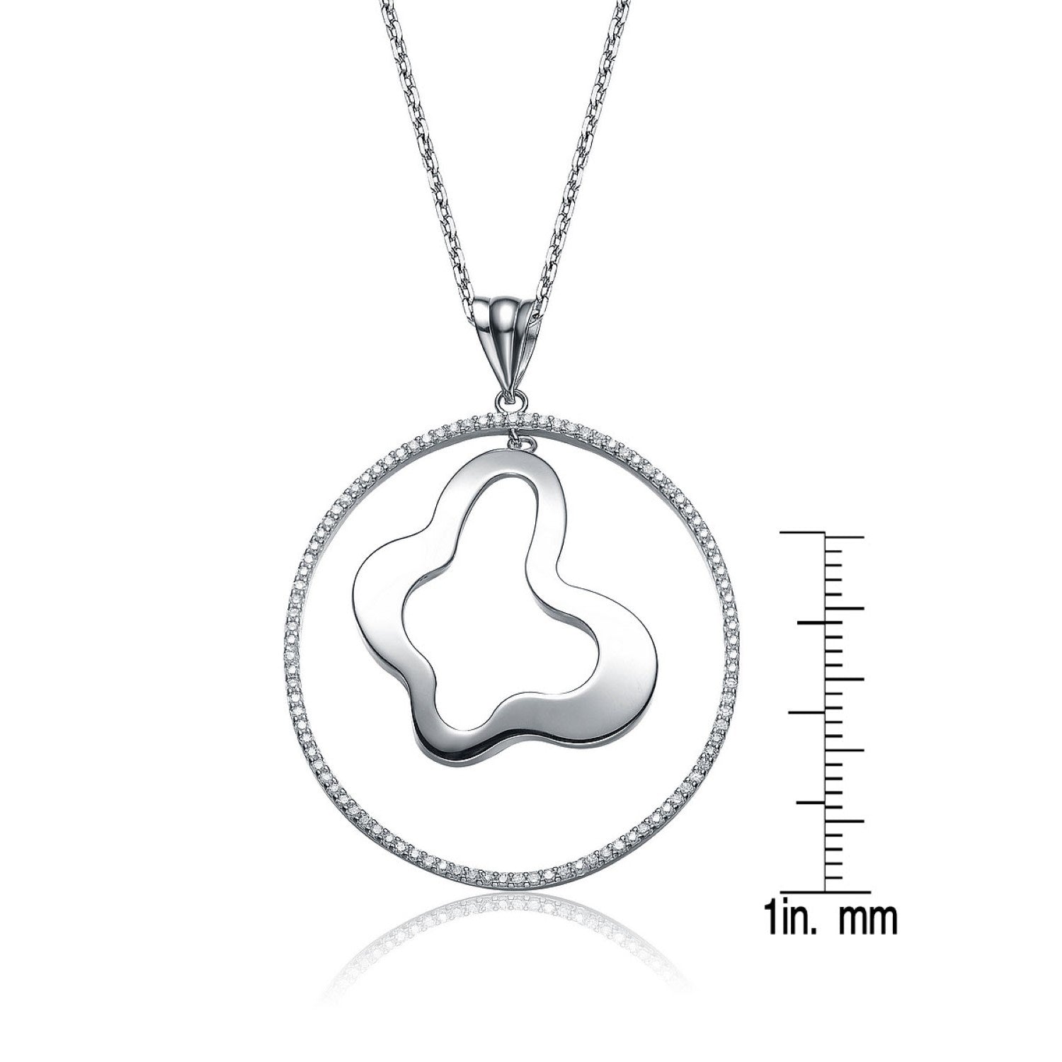 Sterling Silver Suspended Open Butterfly Necklace