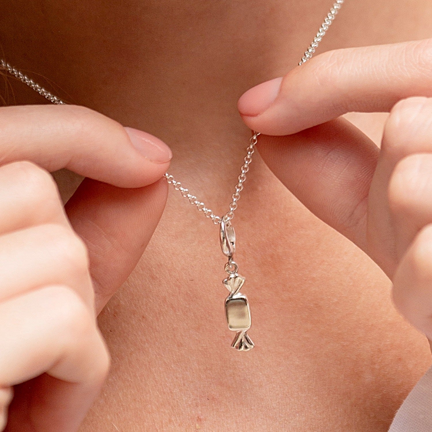 Sterling Silver Sweet Charm Necklace