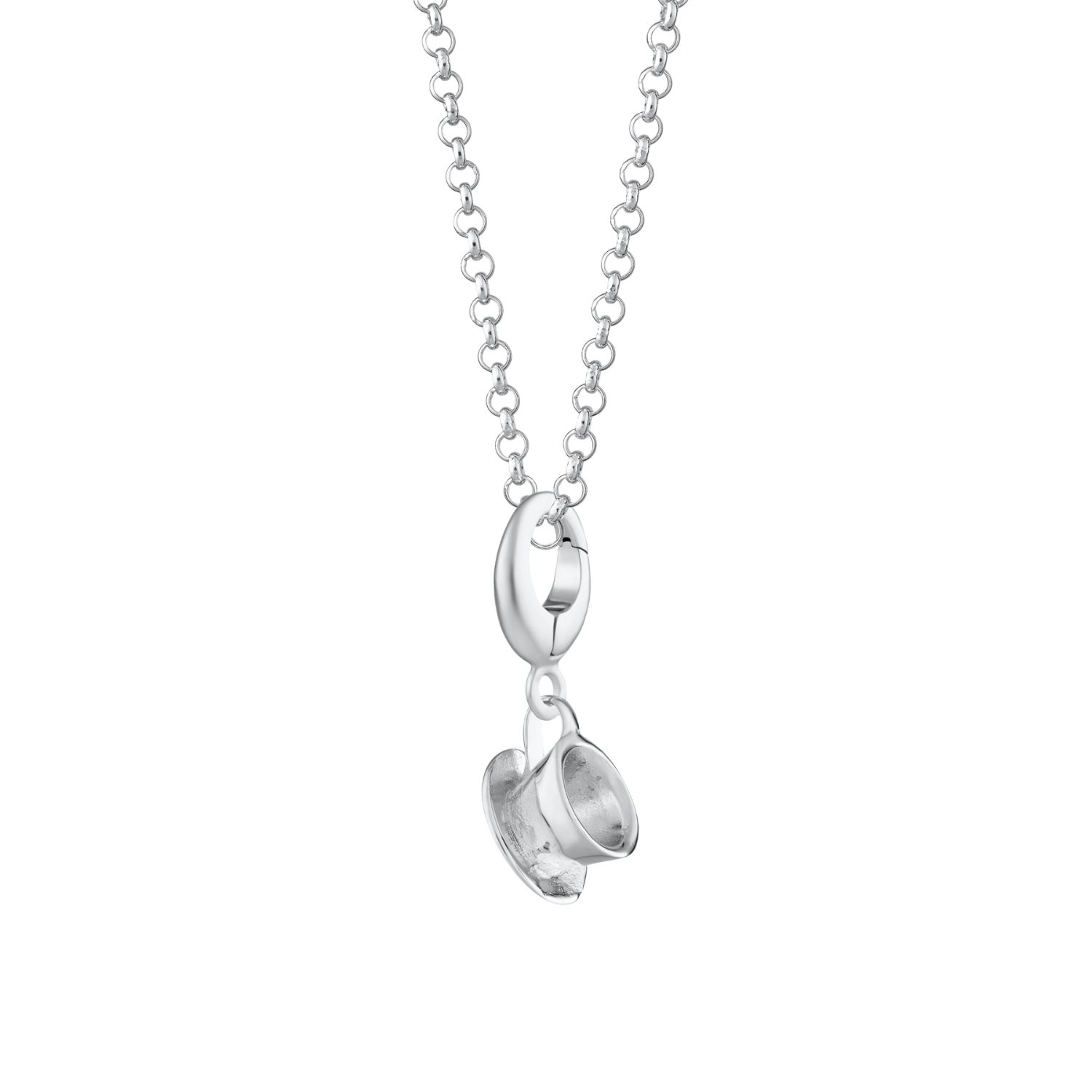 Sterling Silver Teacup Necklace