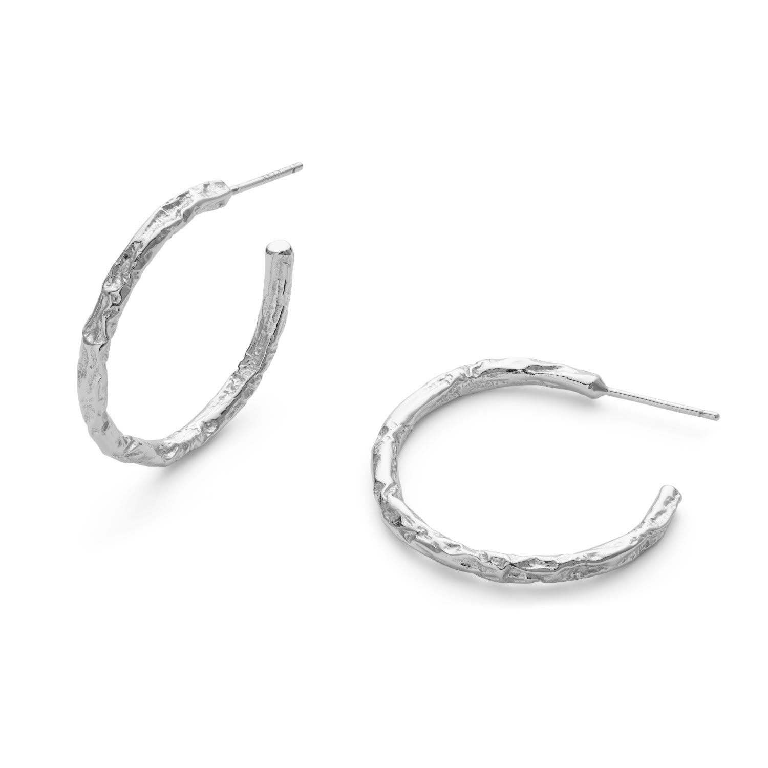 Sterling Silver Thin Hoop Earrings