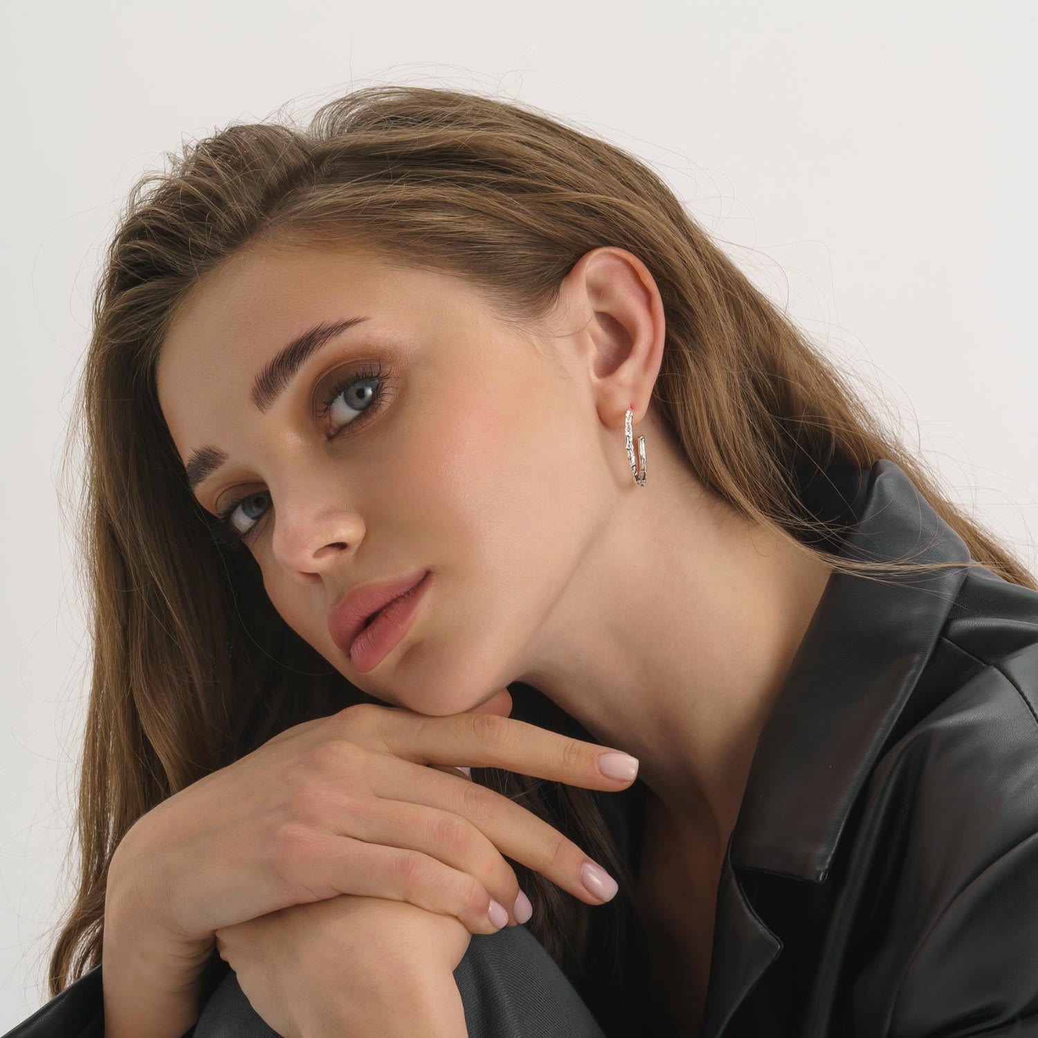 Sterling Silver Thin Hoop Earrings