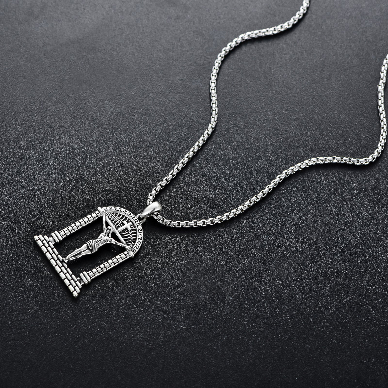 Sterling Silver Two-tone Pendant Necklace