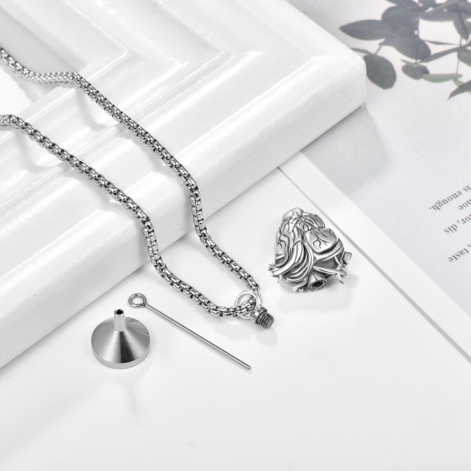 Sterling Silver Tree Of Life & Heart Urn Necklace For Ashes