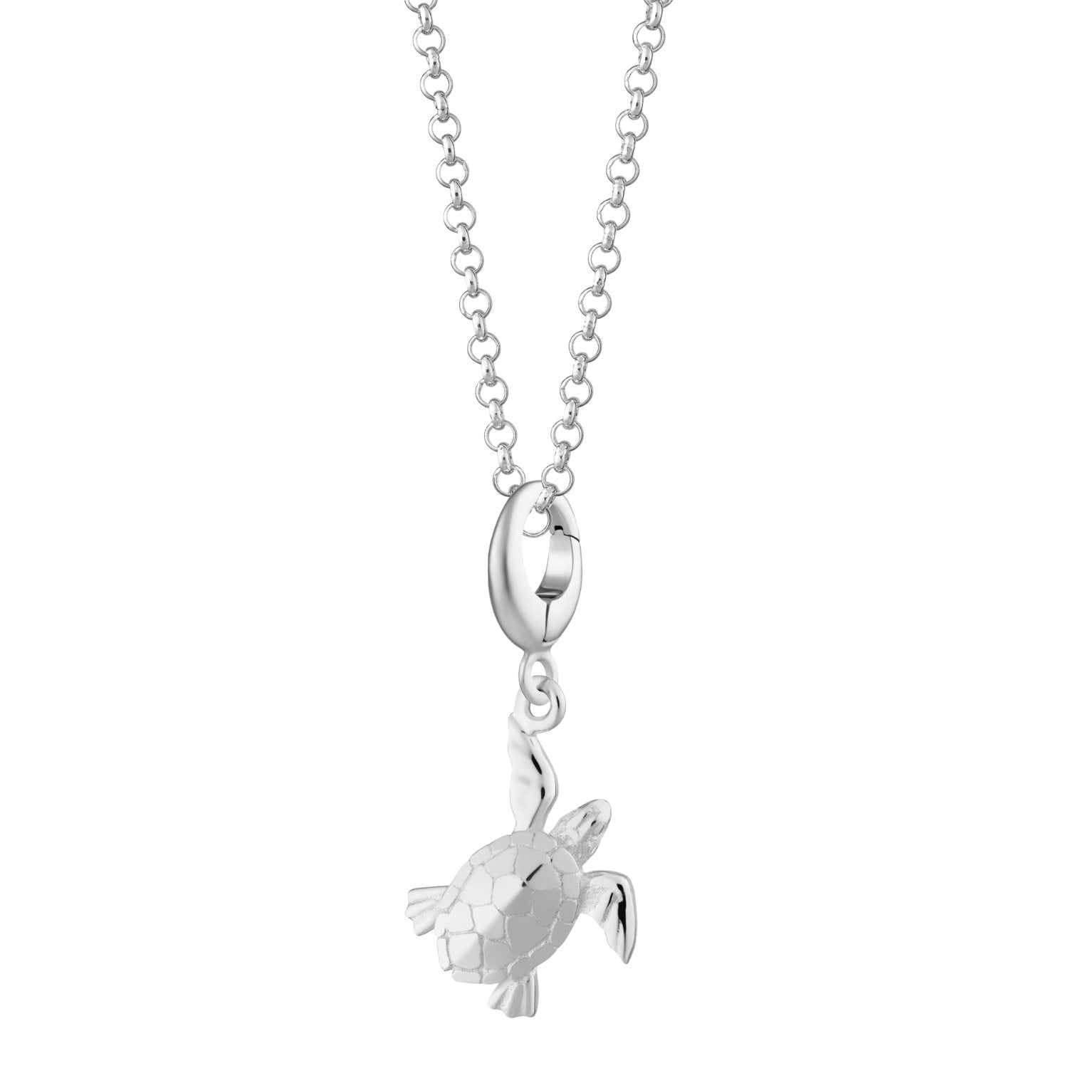 Sterling Silver Turtle Charm Necklace