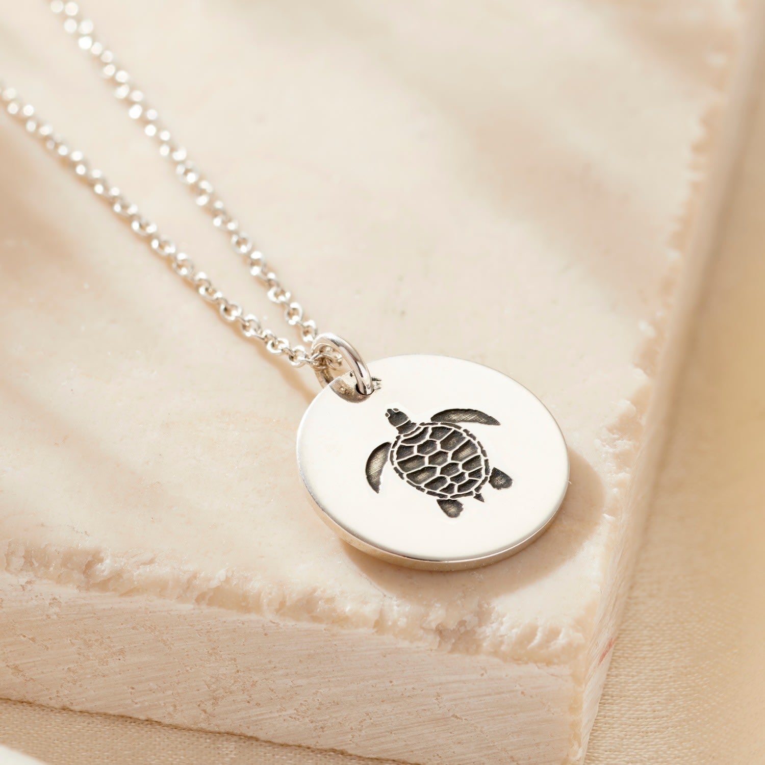 Sterling Silver Turtle Spirit Animal Necklace