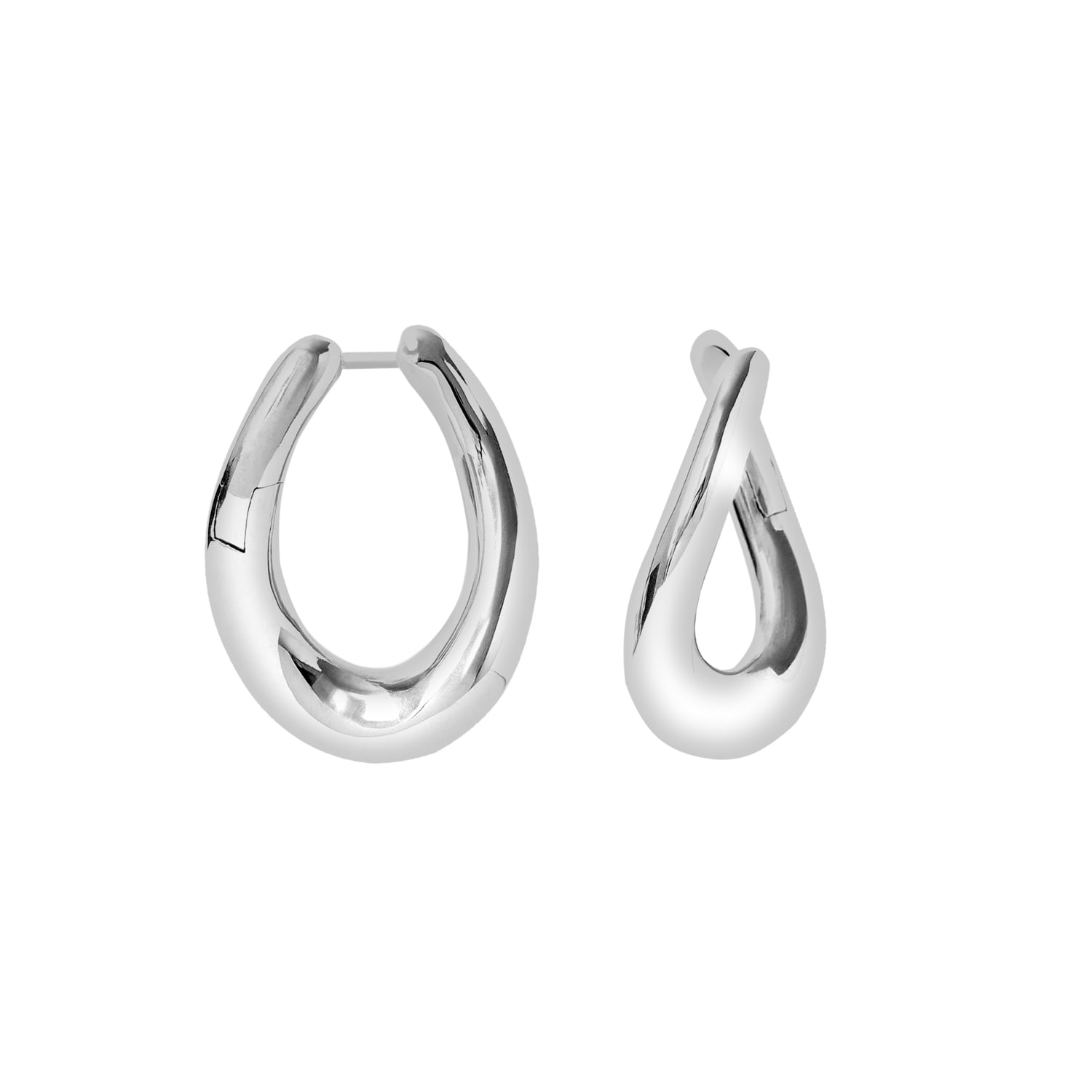 Sterling Silver Twisted Hoop