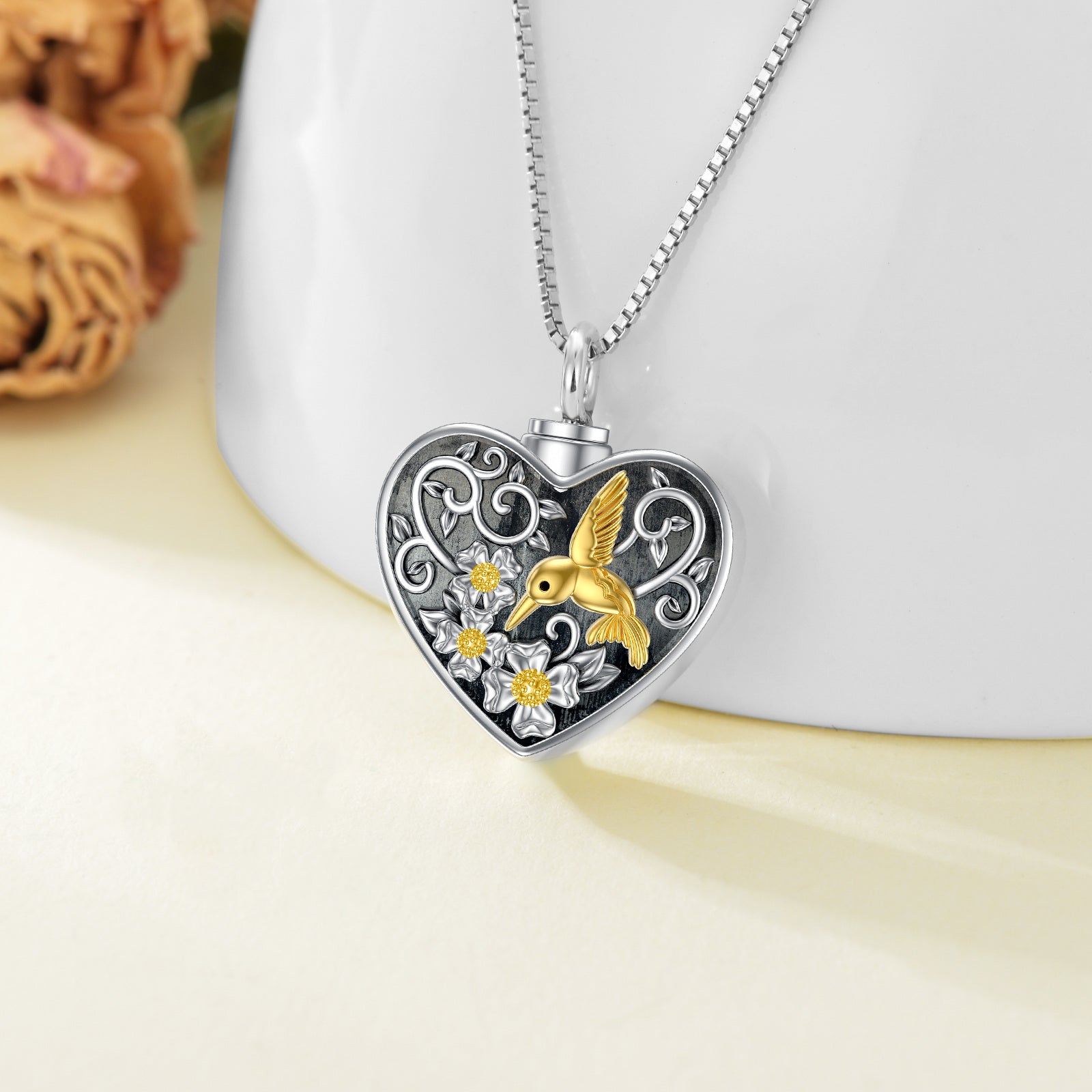 Sterling Silver Urn Necklace for Ashes
