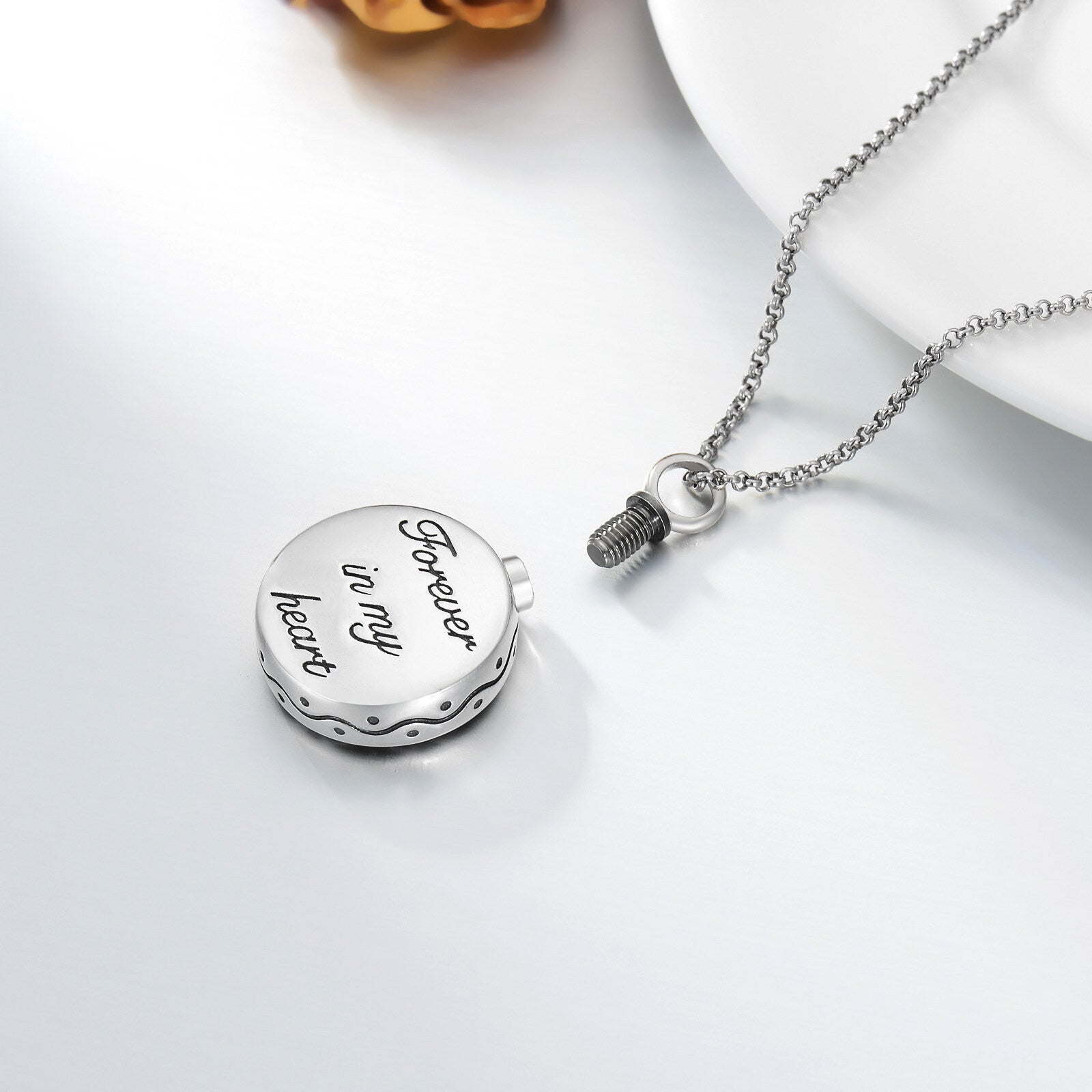 Sterling Silver Viking Rune Urn Necklace for Ashes
