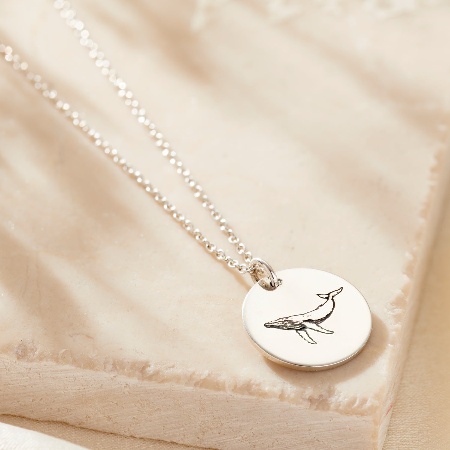 Sterling Silver Whale Spirit Animal Necklace