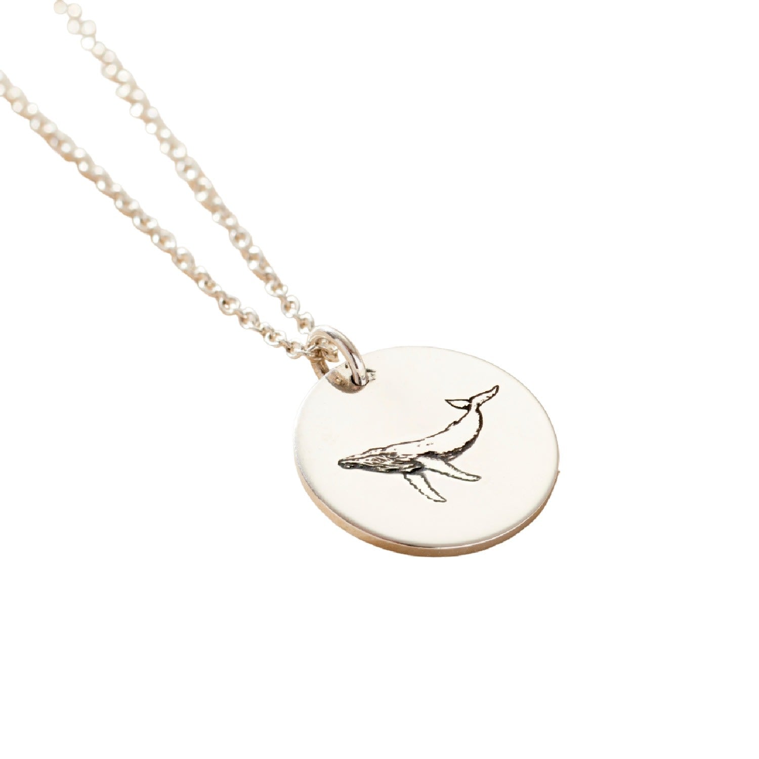 Sterling Silver Whale Spirit Animal Necklace