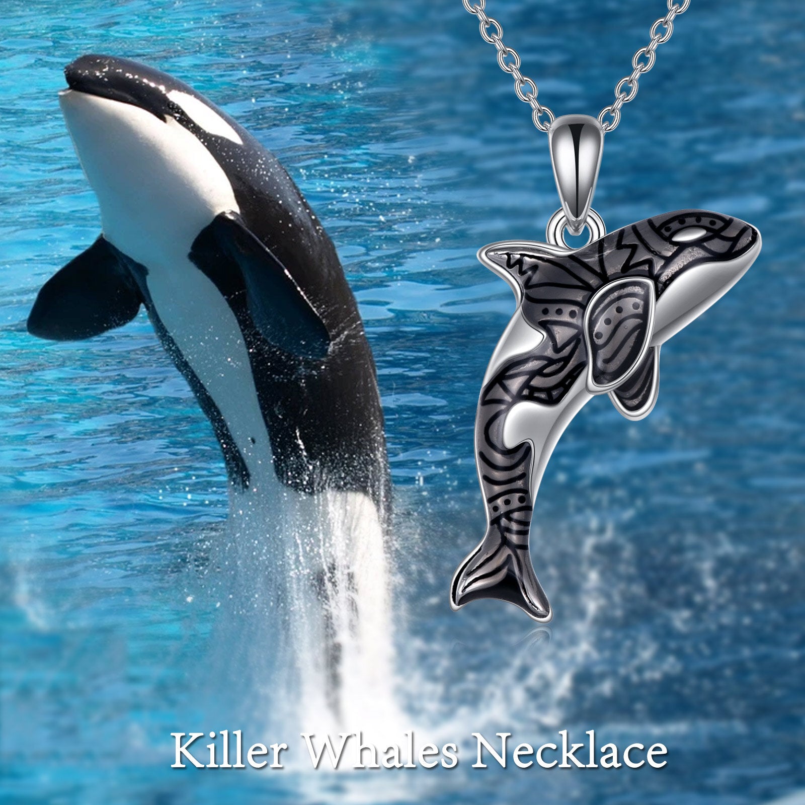 Sterling Silver Whale Urn Necklace for Ashes