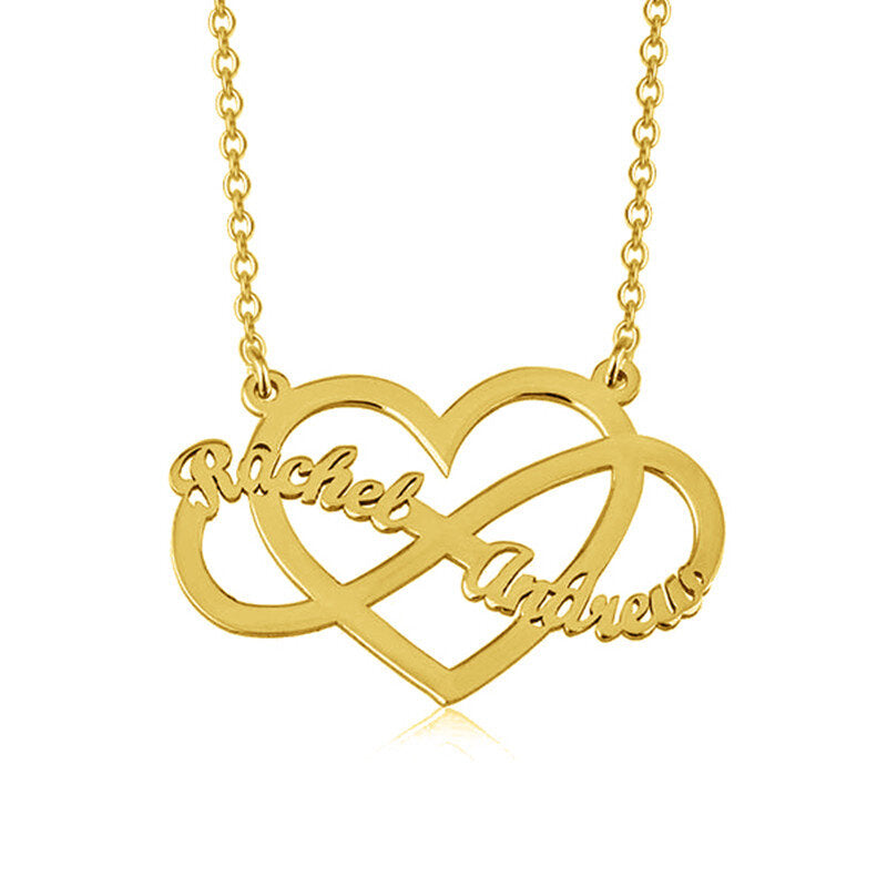 Sterling Silver with Yellow Gold Plated Heart Pendant Necklace