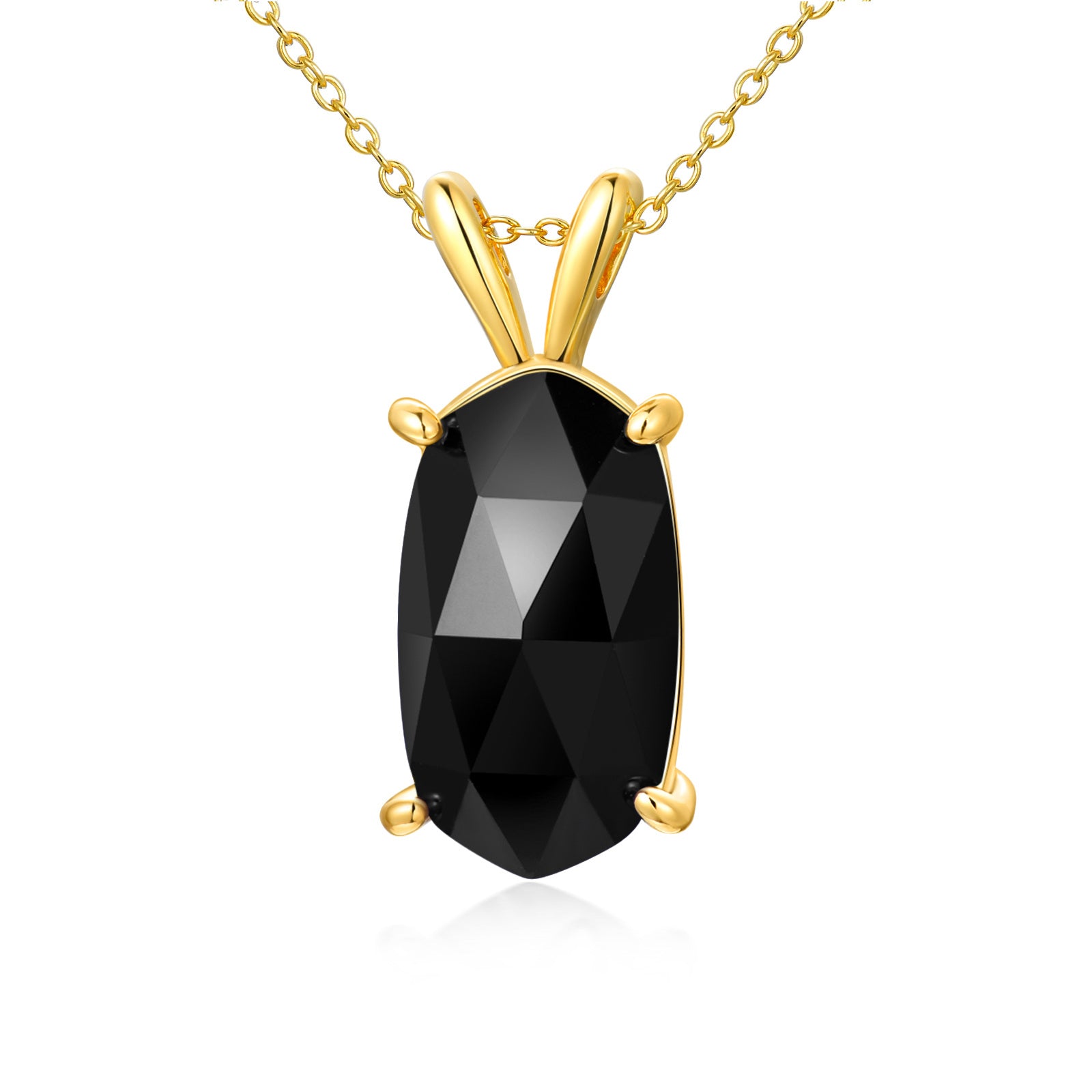 Gold Vermeil Oval Agate Pendant Necklace for Women