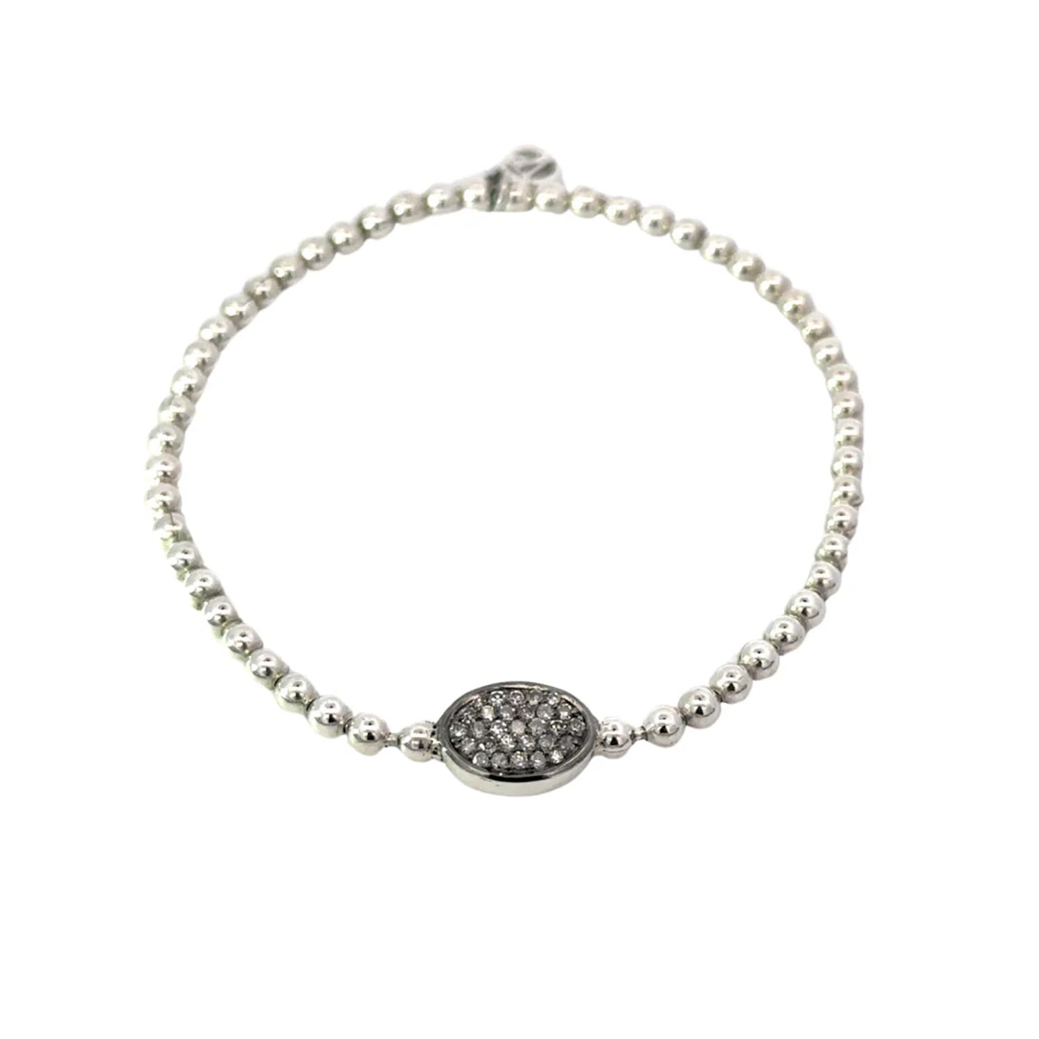 Stirata Rhodium Bracelet Diamond Circle