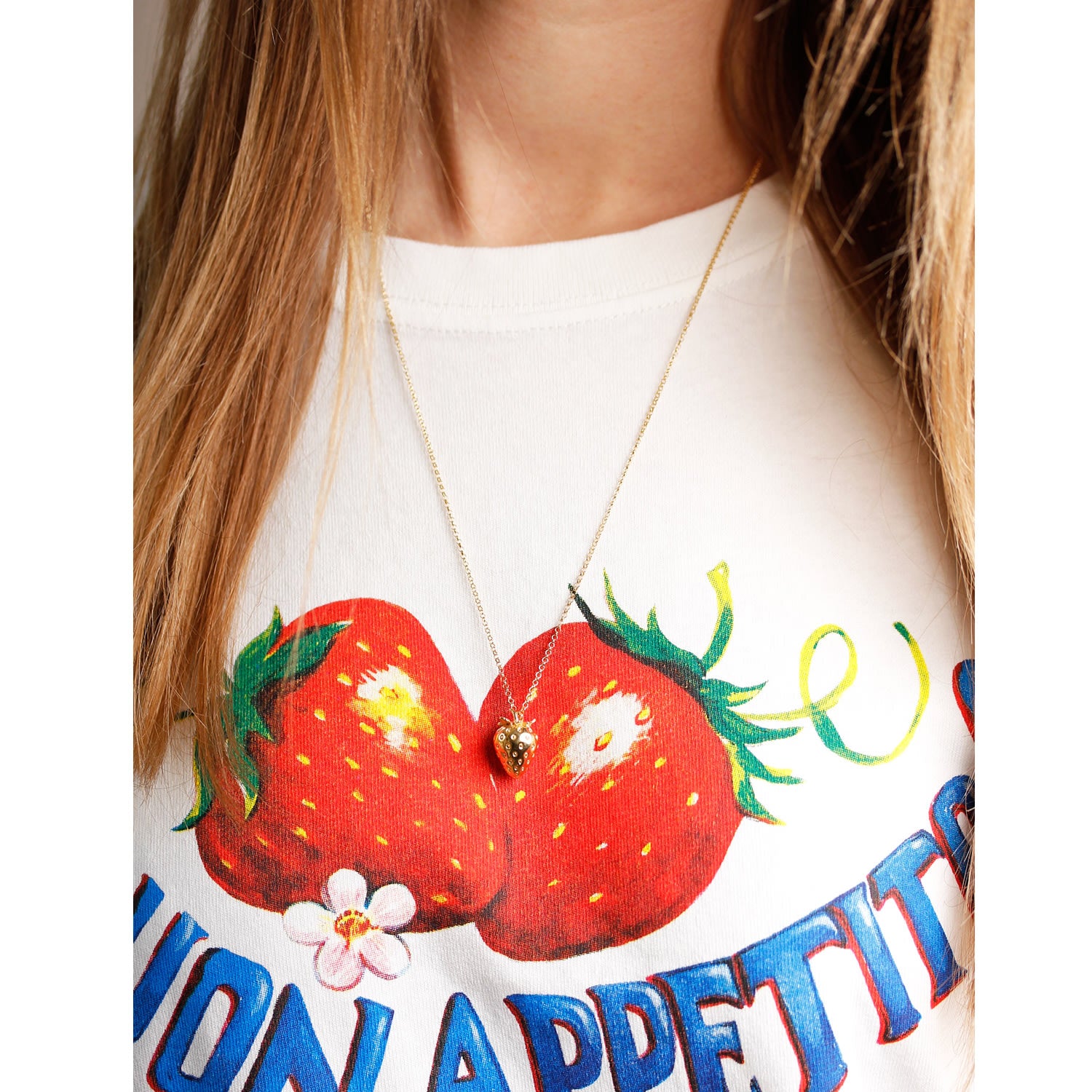Strawberry Necklace - Large - Silver