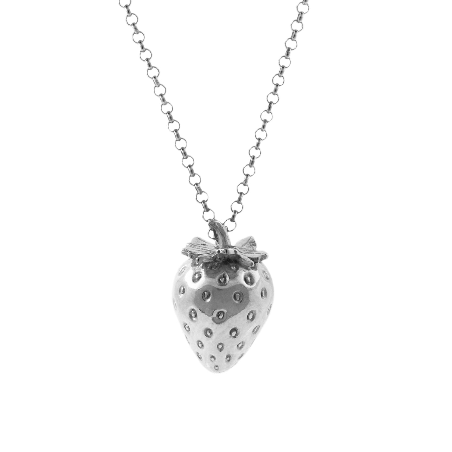 Strawberry Necklace - Large - Silver
