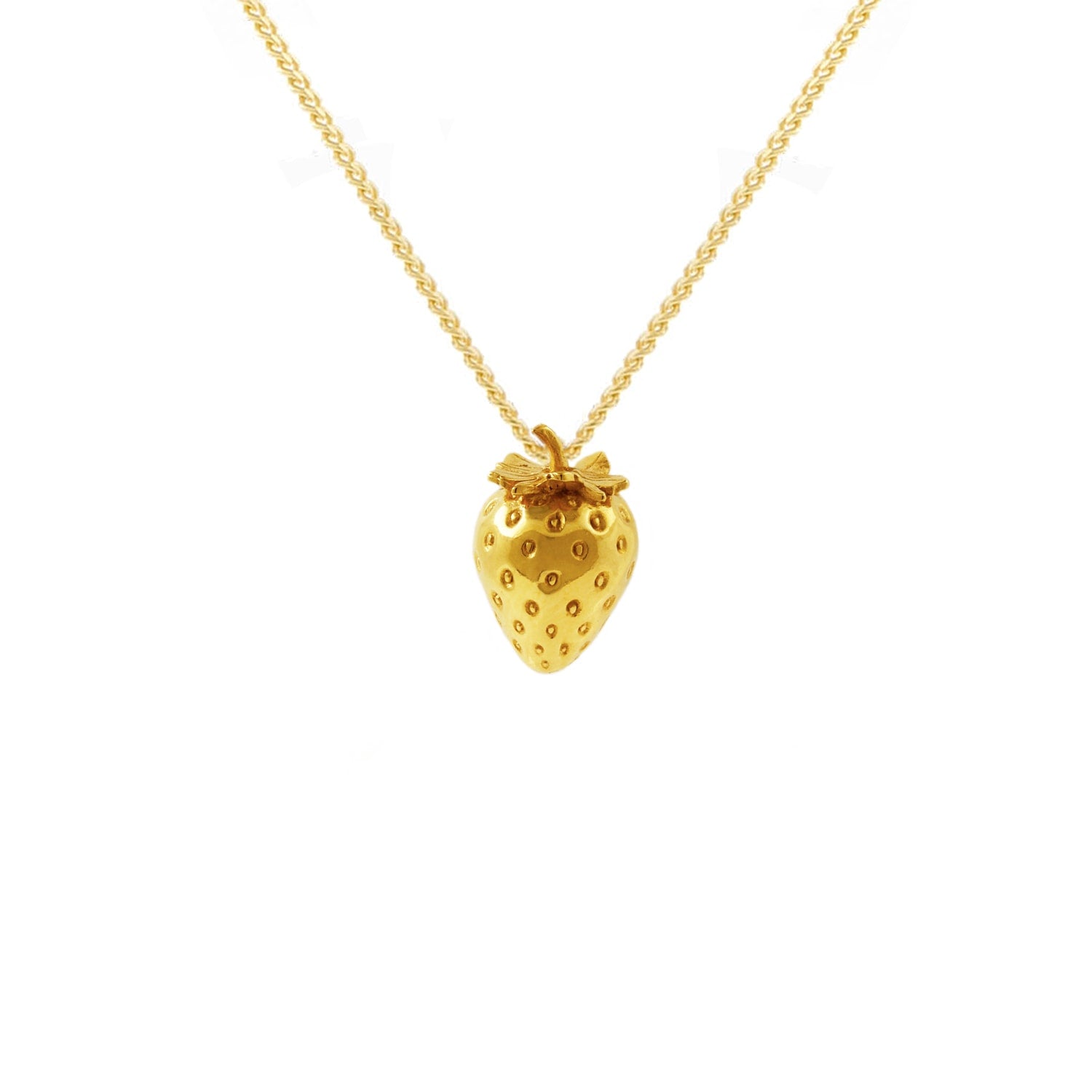 Strawberry Necklace - Small - Gold