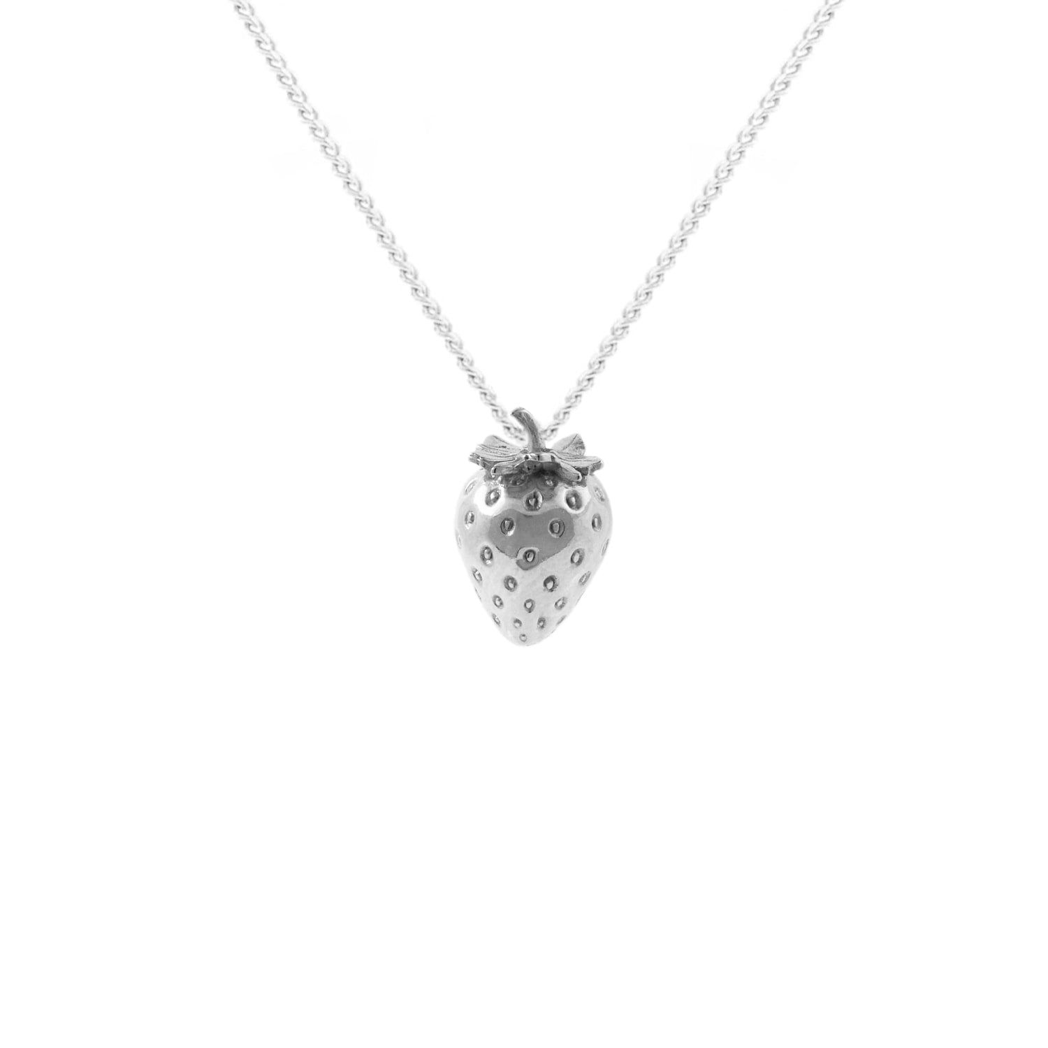 Strawberry Necklace - Small - Silver