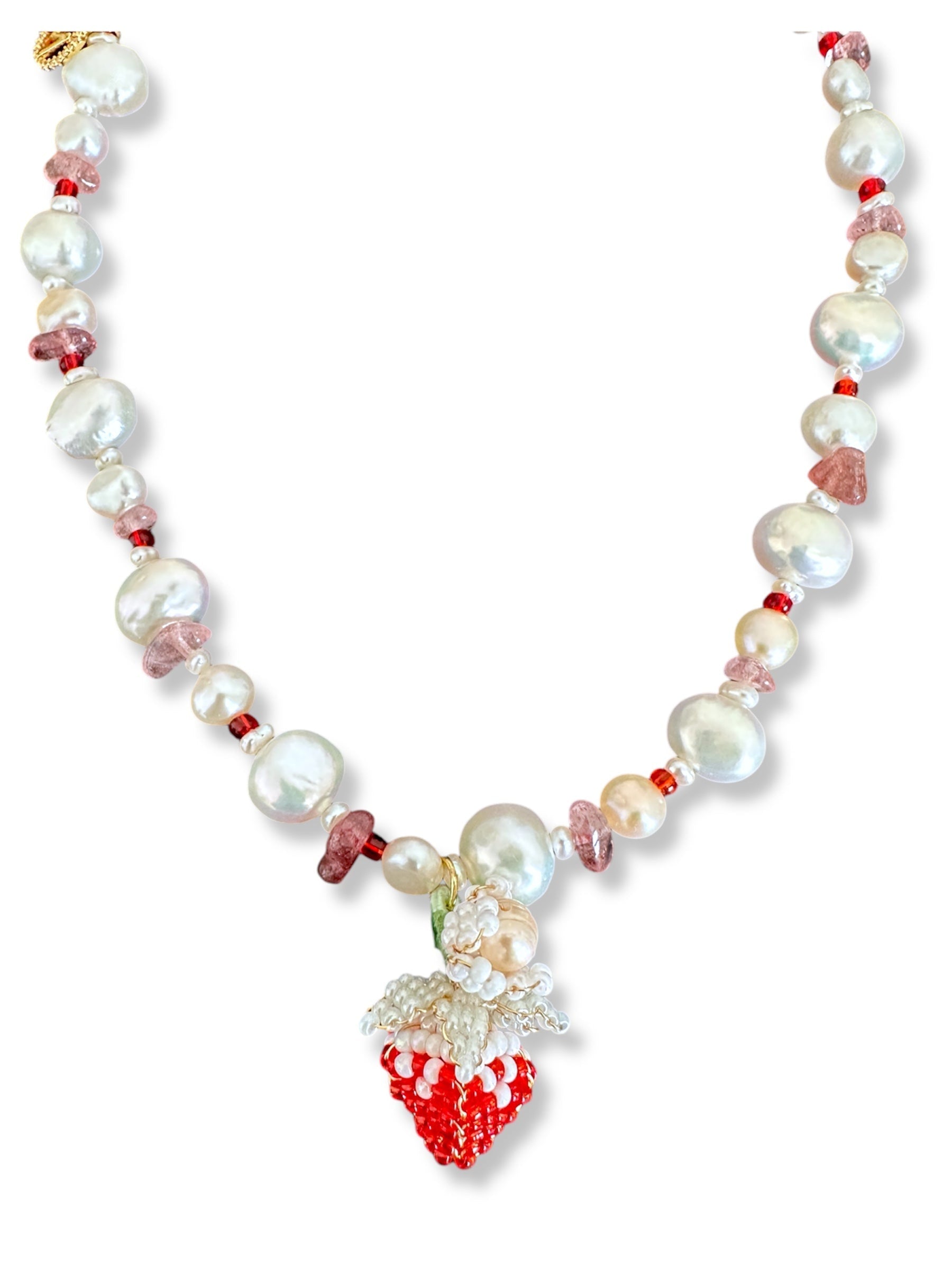 Strawberry Pearl Luxe Necklace