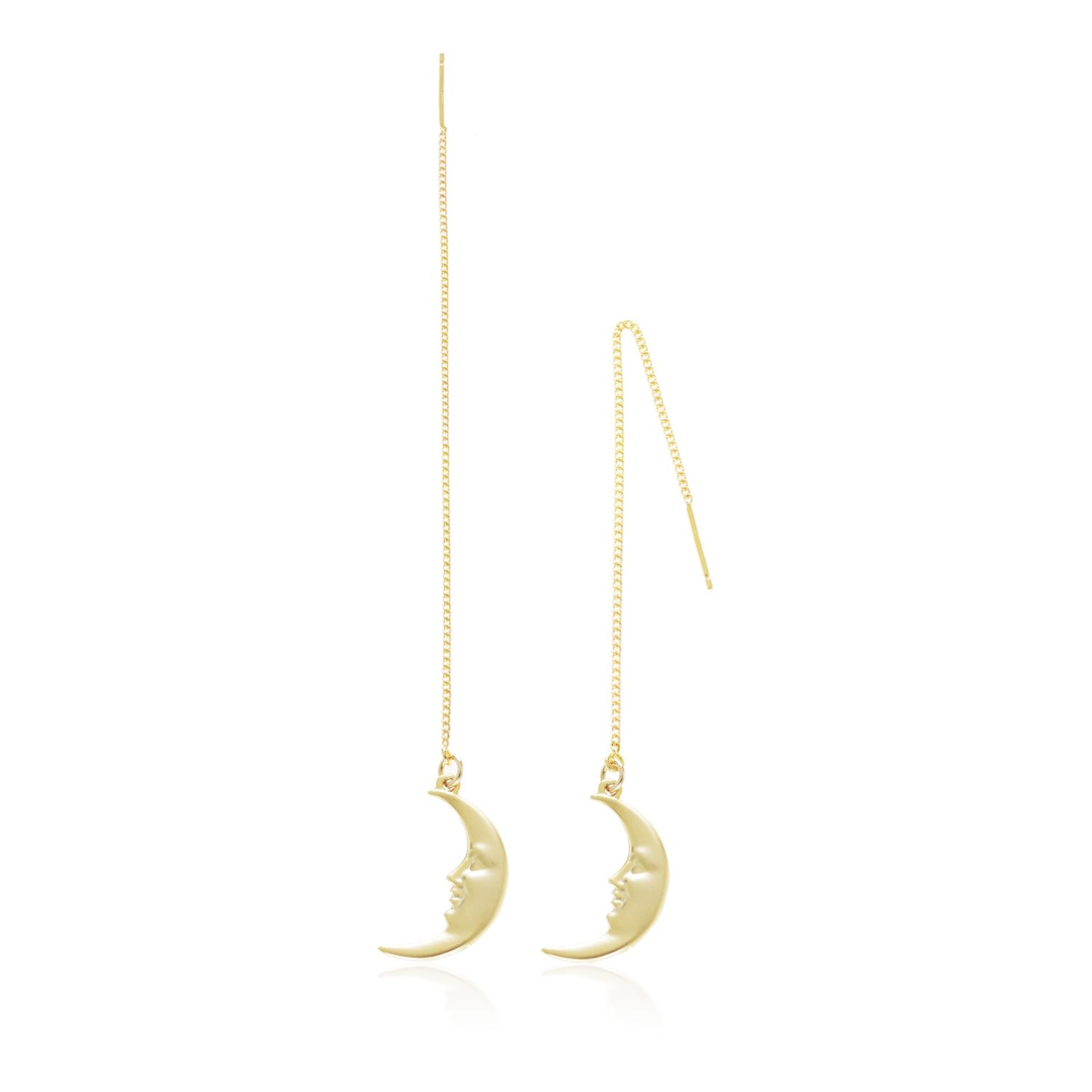 Chain Moon Earrings