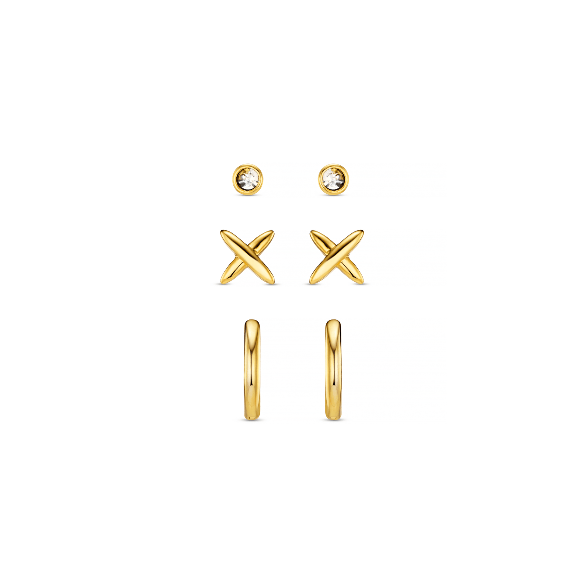 Cross & Micro Hoop Pack Ear Stacking Set