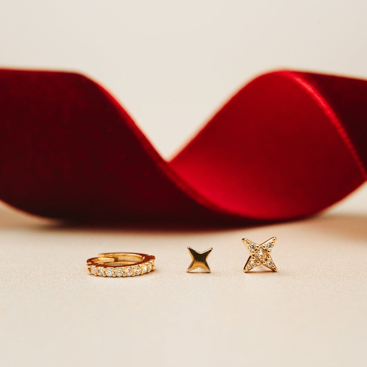 Crystal Star & Micro Pave Hoop Earrings Pack