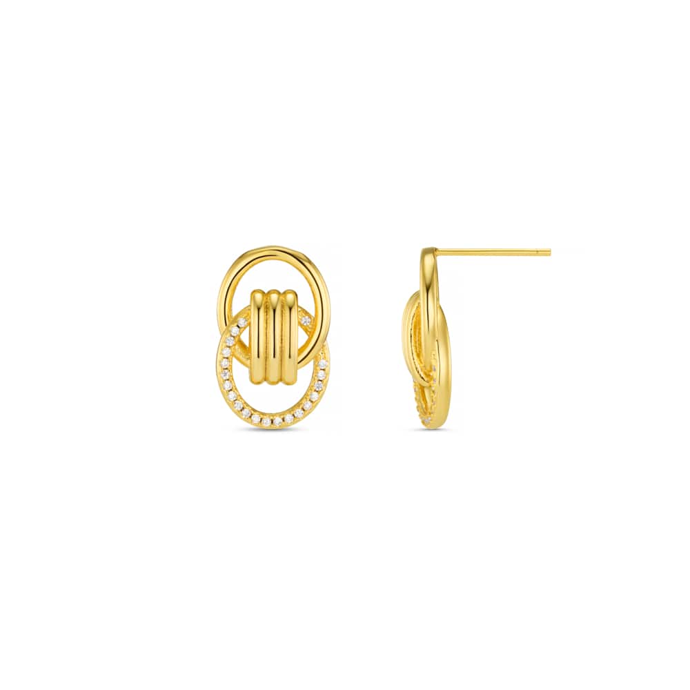 Interlocking Halo Pavé Earrings