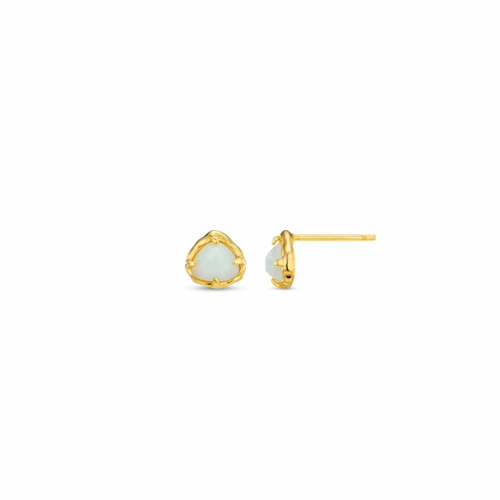 Molten Semi-Precious Amazonite Stud Earrings