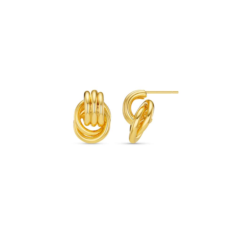 Mini Polished Interlocking Earrings