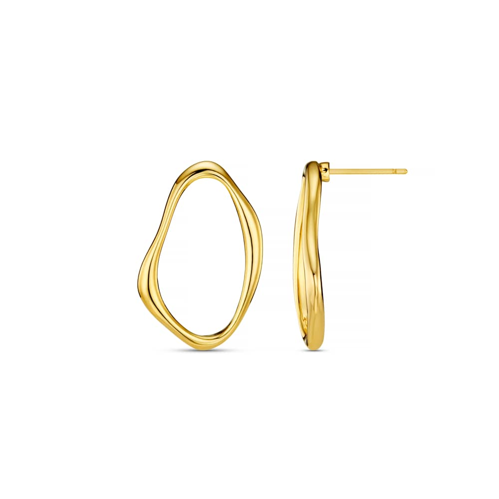 Open Organic Oval Earrings