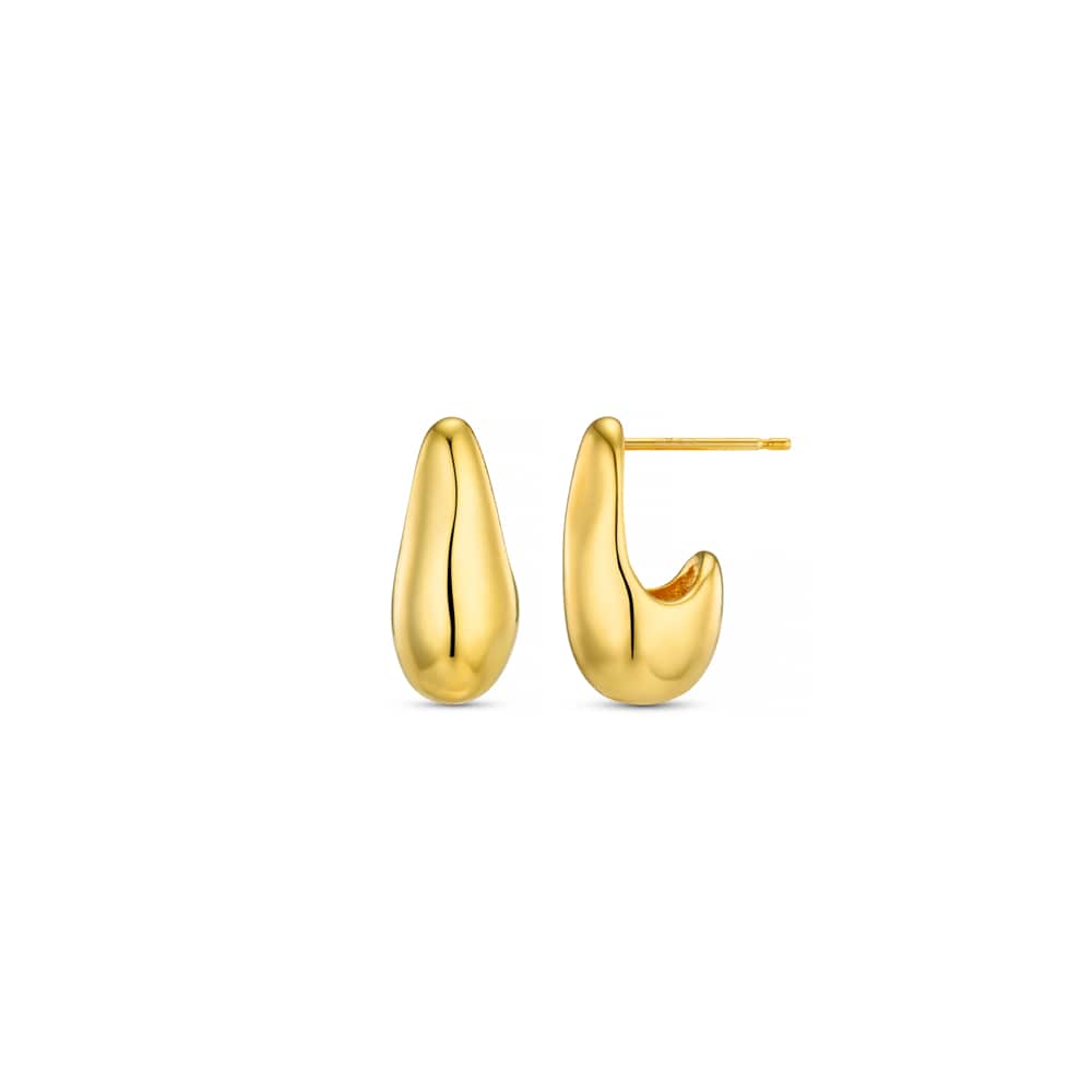 Organic Teardrop Stud Earrings