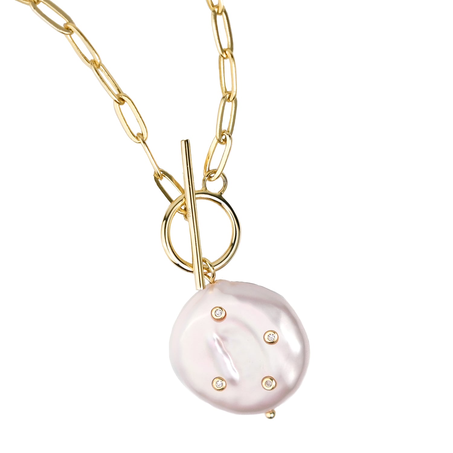 Studded Pearl Necklace