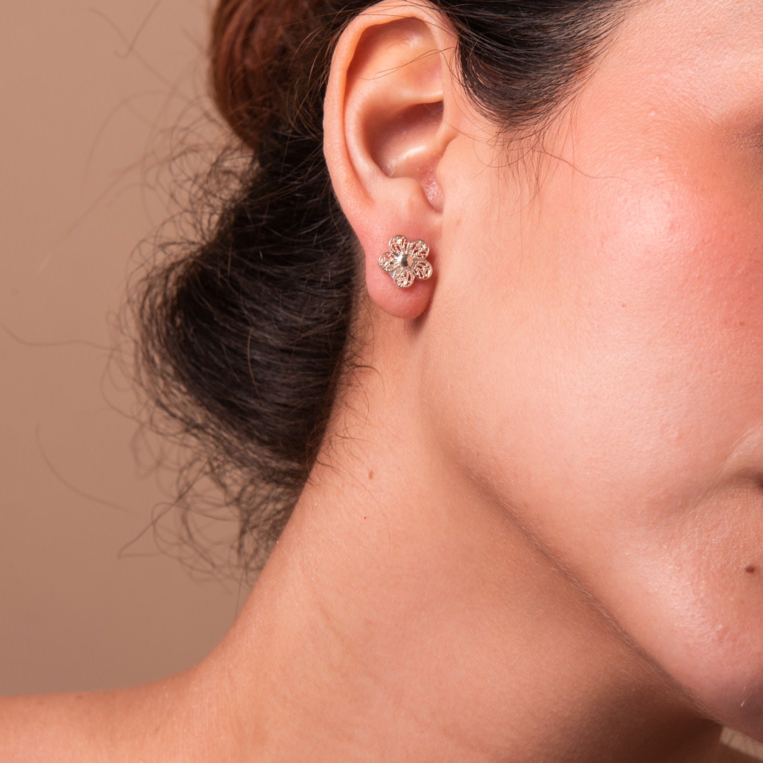 Studs Golden Flower