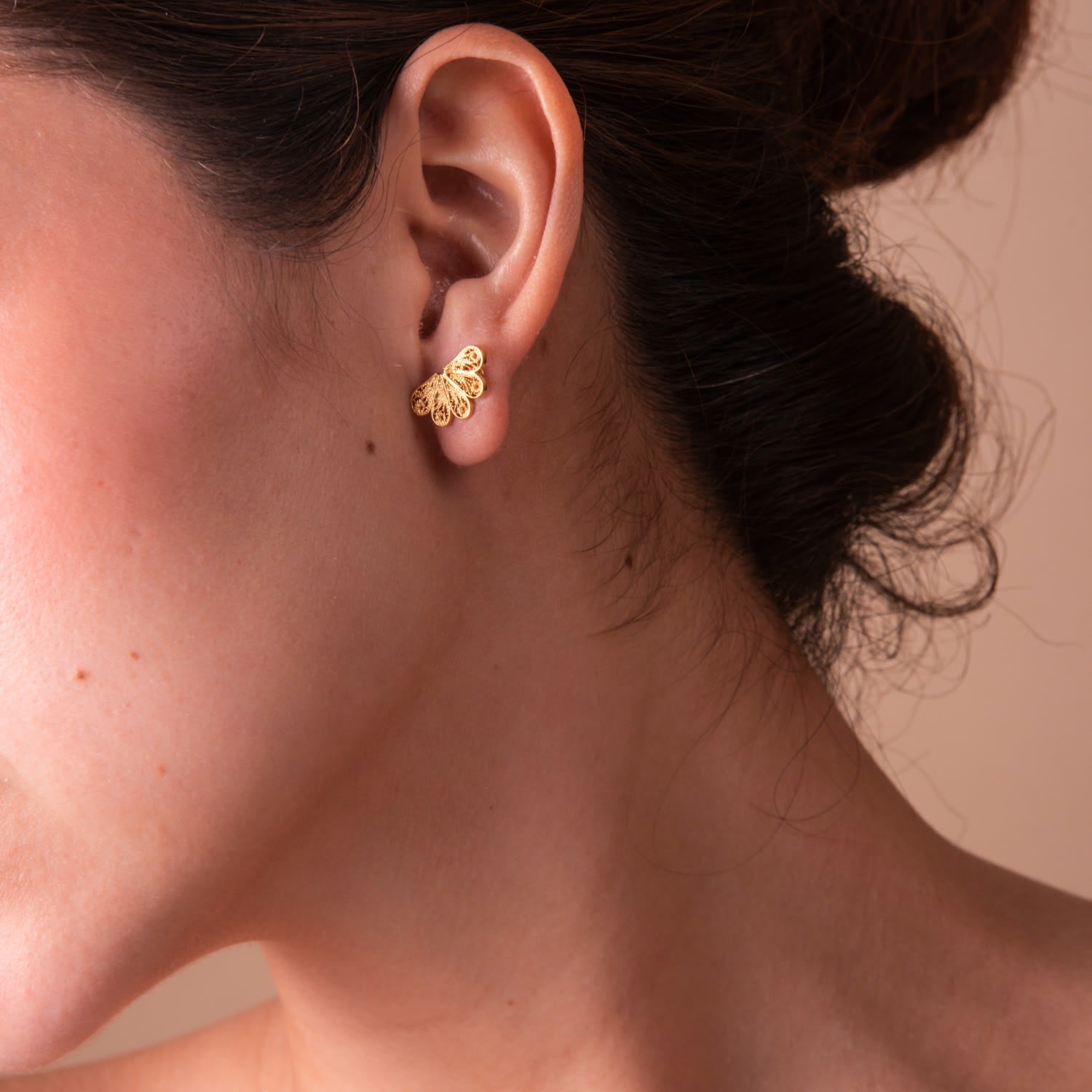 Studs Silver Feathers