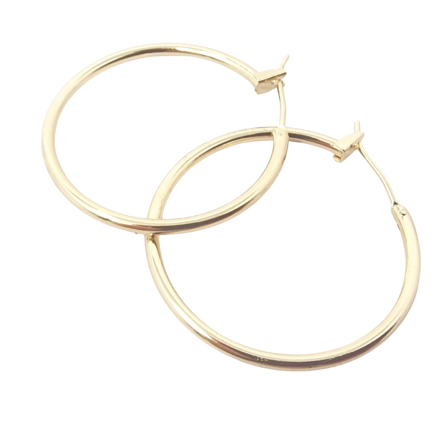 Stylish And Versatile Gold Plated Round Hoop Earrings