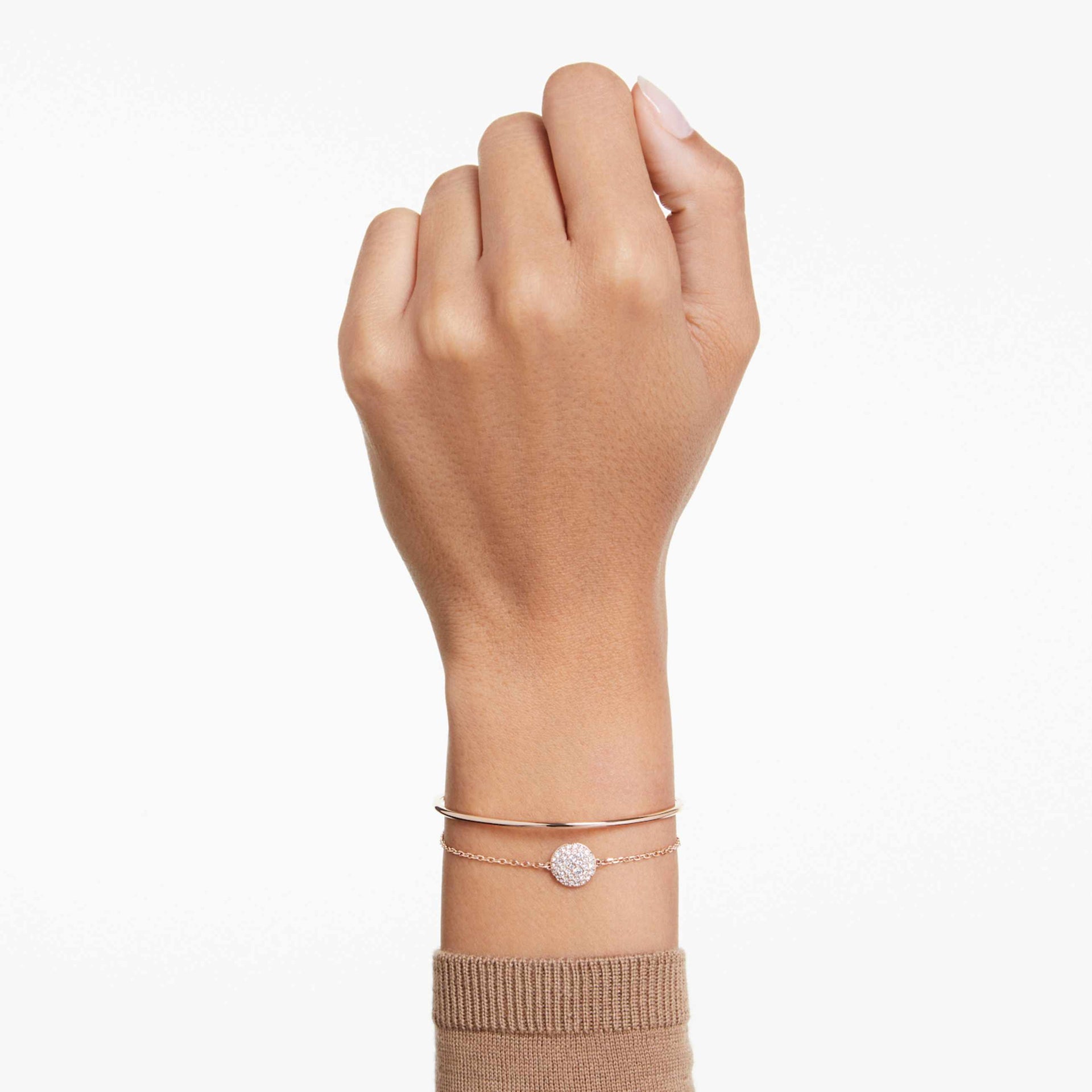 SUBLIMA BANGLE WHITE ROSE GOLD TONE PLATED