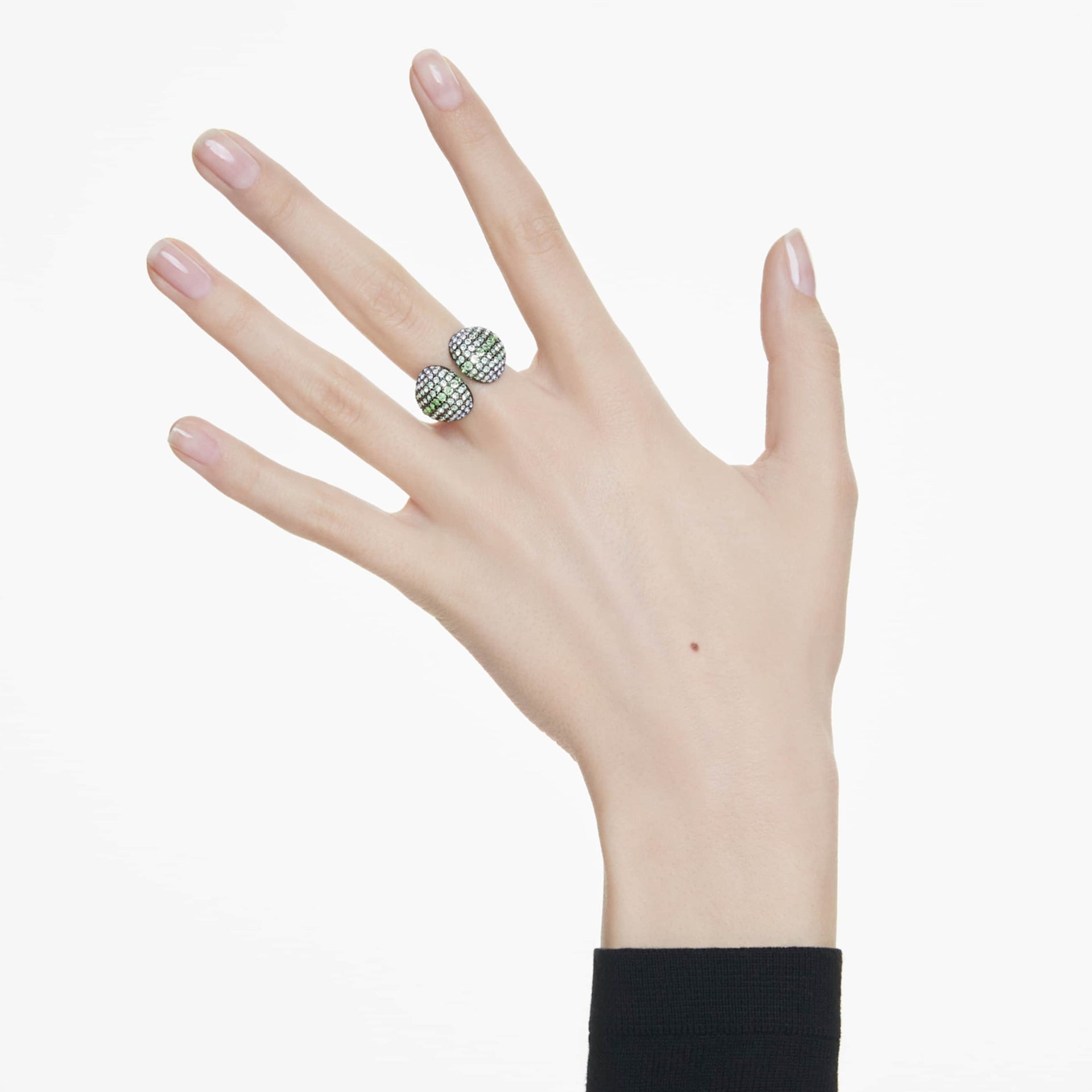 SUBLIMA COCKTAIL RING ROUND CUT MULTICOLORED RUTHENIUM PLATED
