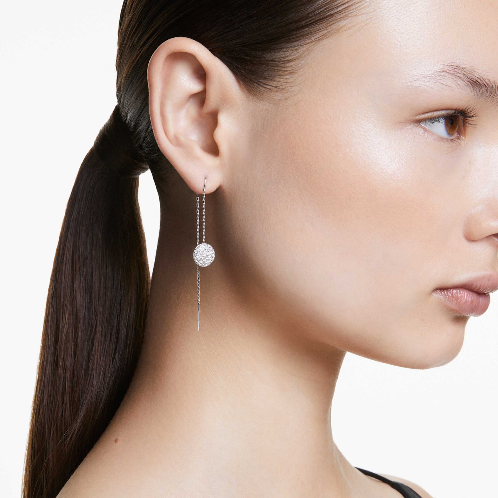SUBLIMA DROP EARRINGS WHITE RHODIUM PLATED