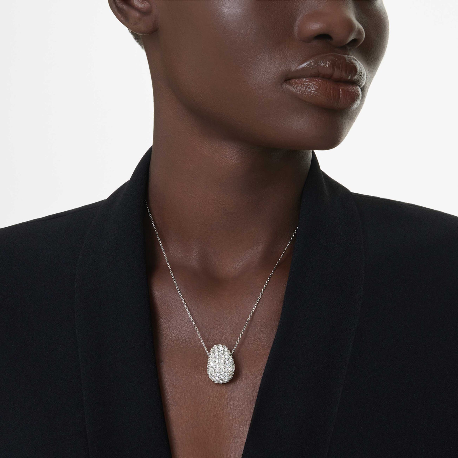 SUBLIMA PENDANT ROUND CUT WHITE RHODIUM PLATED