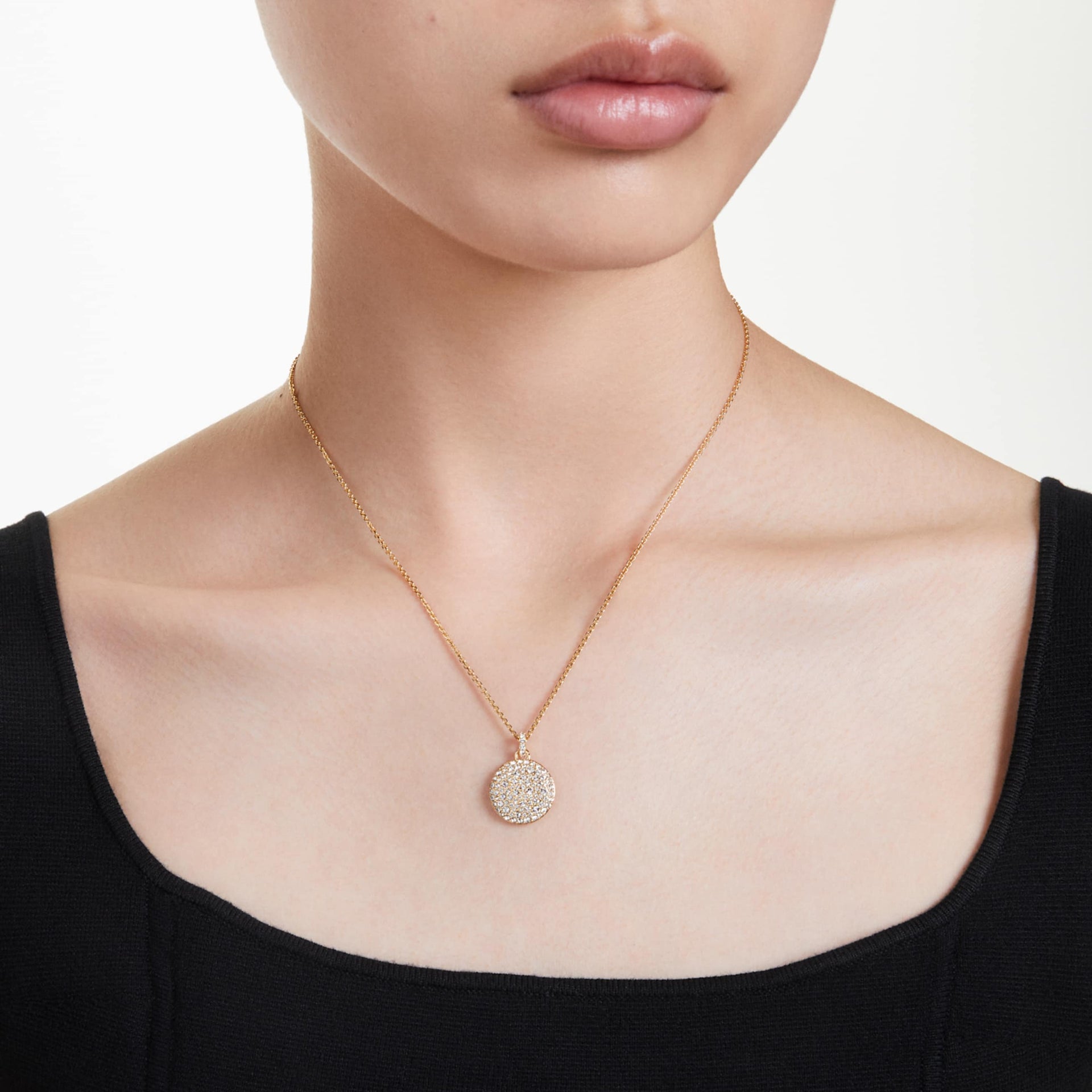 SUBLIMA PENDANT WHITE GOLD TONE PLATED