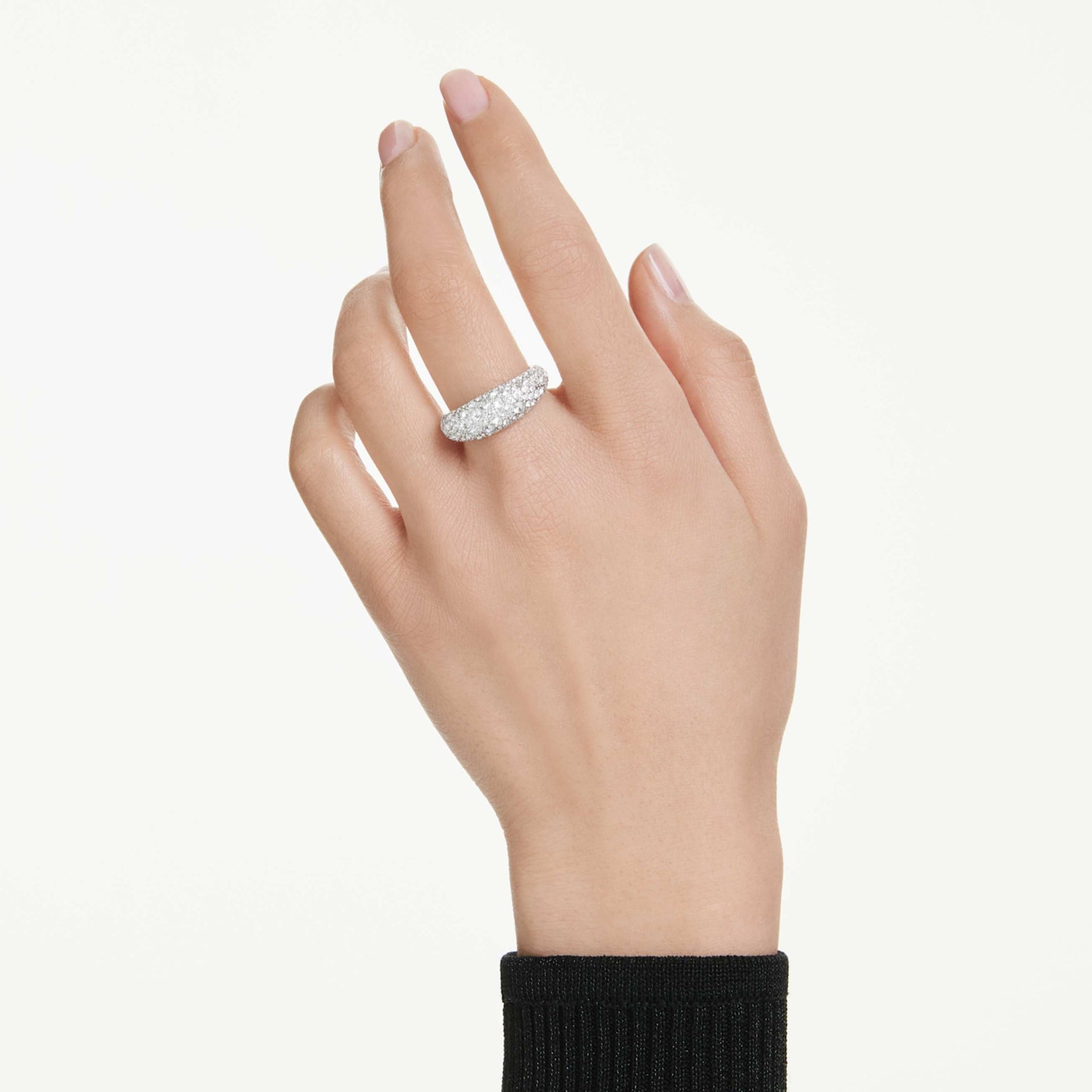 SUBLIMA RING WHITE RHODIUM PLATED
