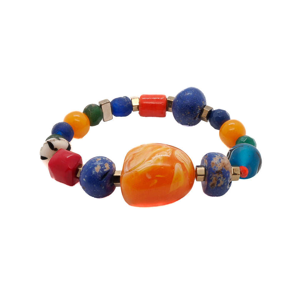 Evil Eye Multicolor Beaded Bracelet - Multicolor