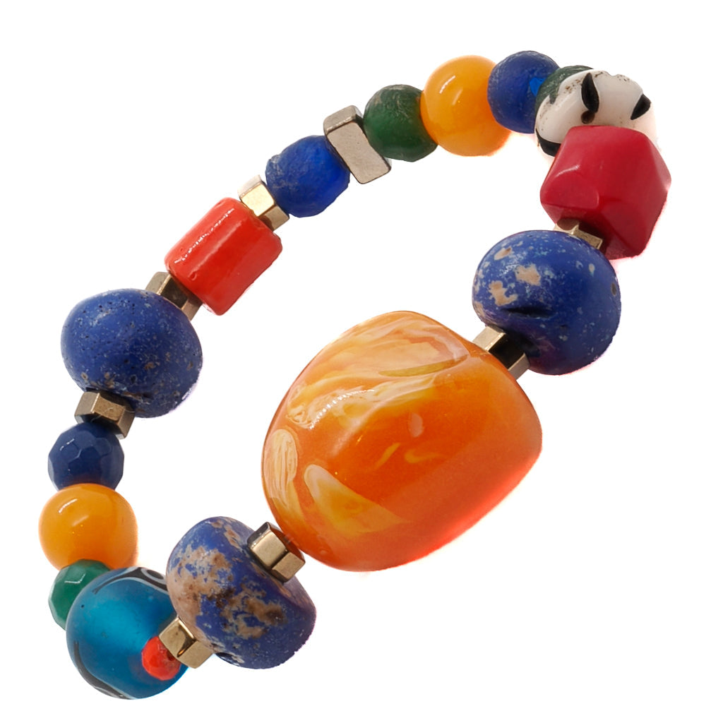 Evil Eye Multicolor Beaded Bracelet - Multicolor