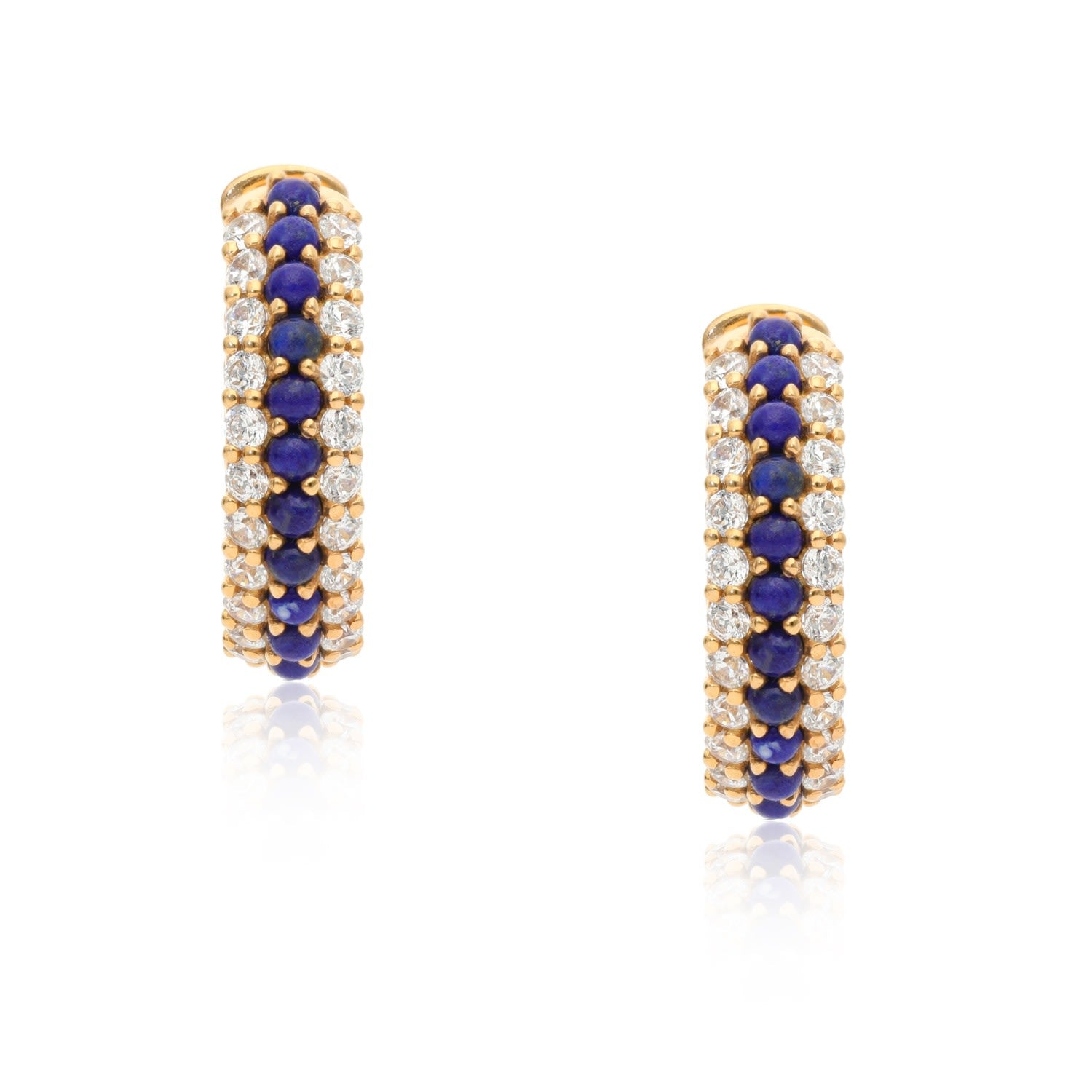 Summer Sparkle Hoops - Lapis