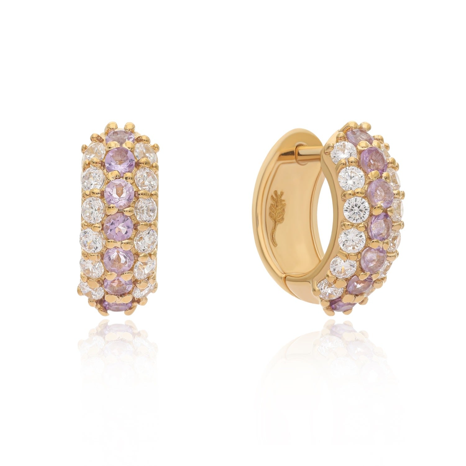 Summer Sparkle Huggies - Pink Amethyst