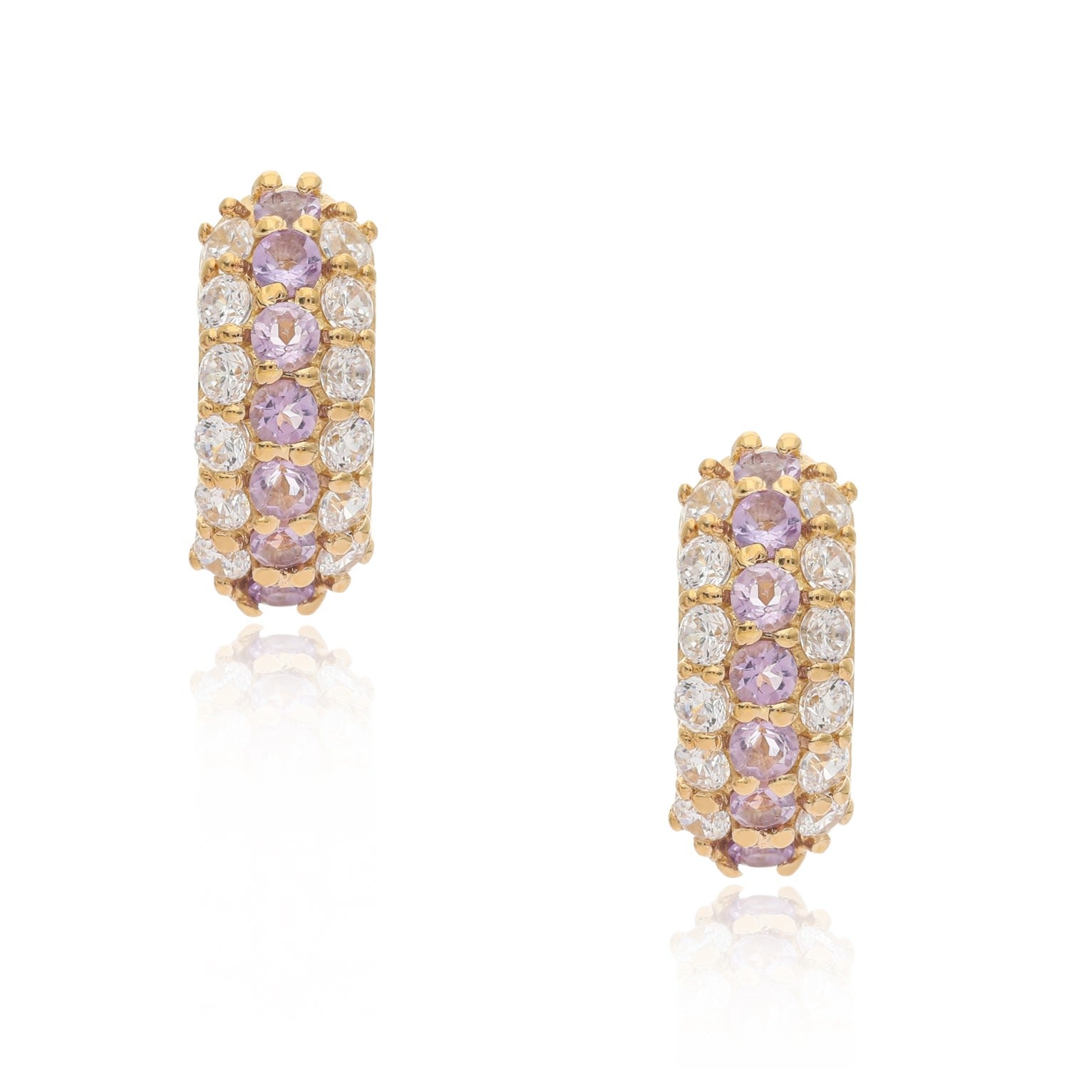 Summer Sparkle Huggies - Pink Amethyst