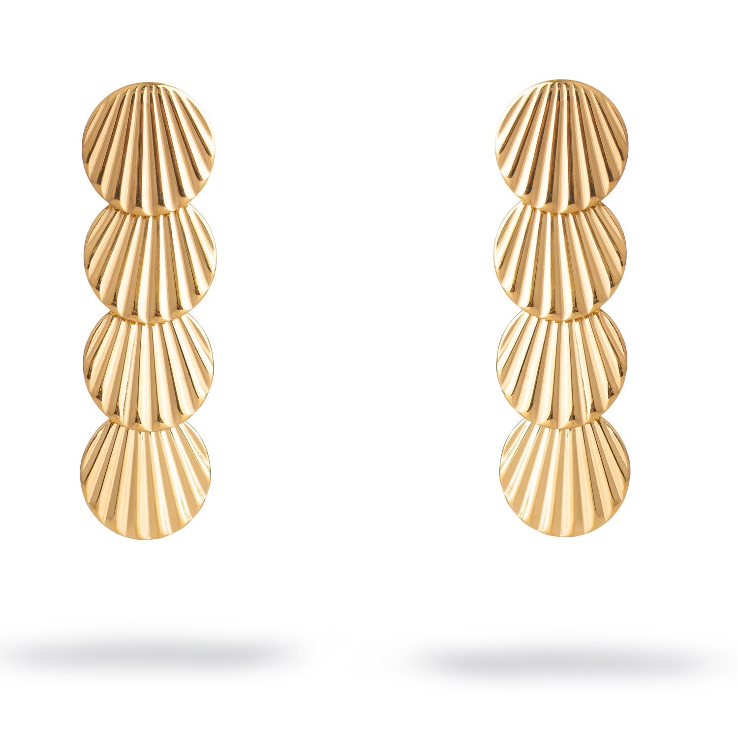 Sun Kissed Seashell Energy Earrings - Gold