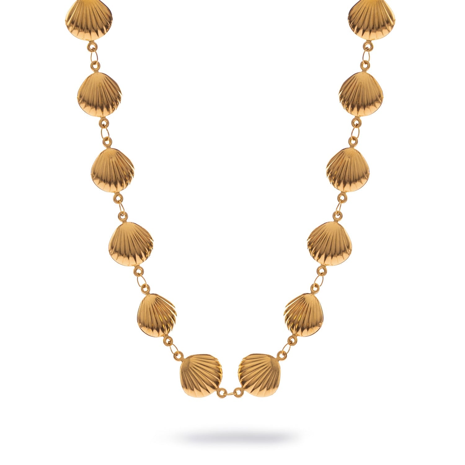 Sun Kissed Seashell Energy Necklace - Gold