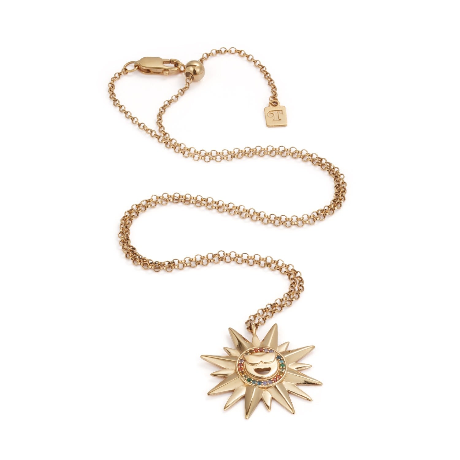 Sunburst Pendant - Cool Rainbow