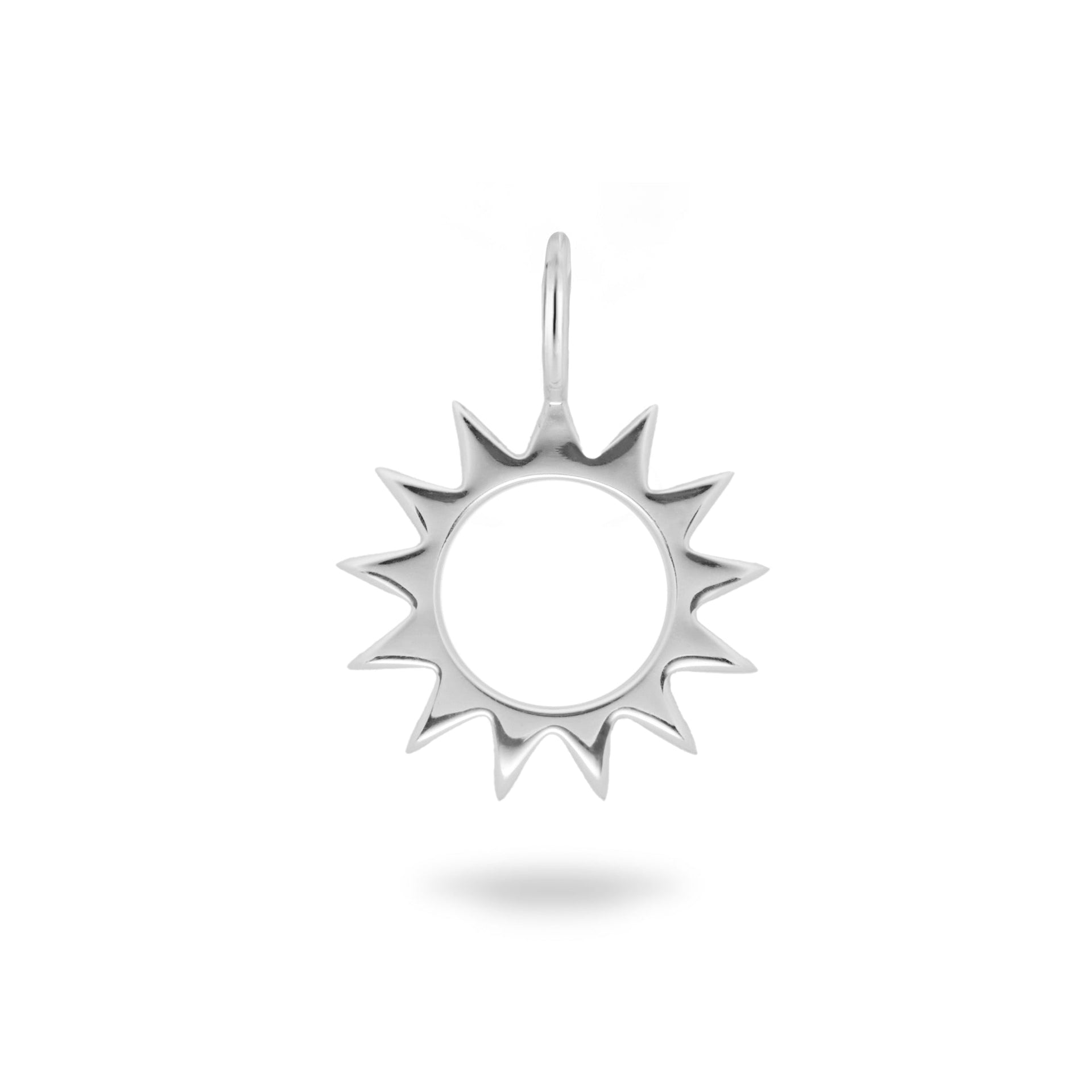 Sunburst Silhouette Pendant Sterling Silver